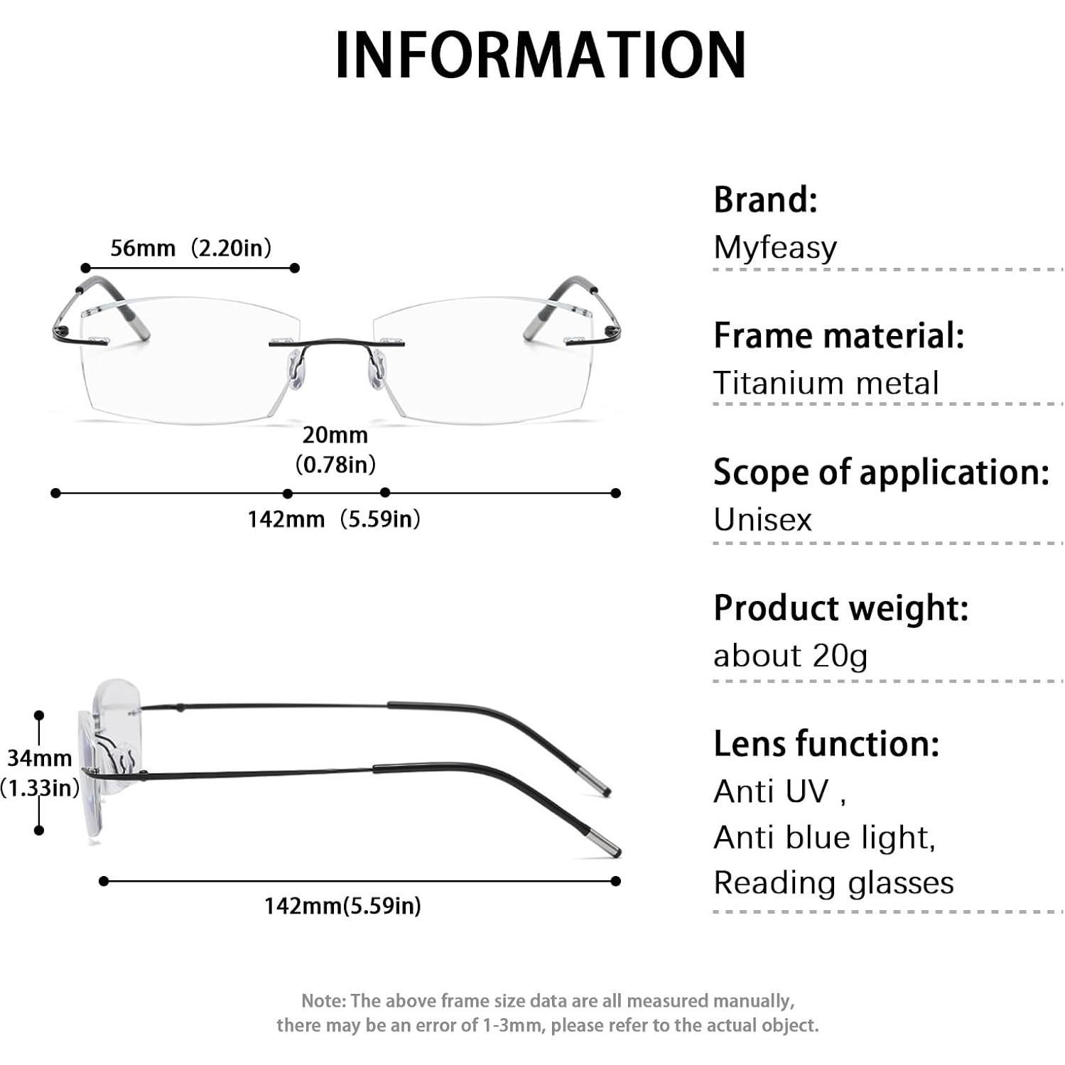 Gafas de lectura progresivas Titanio fotocromáticas 1.0x