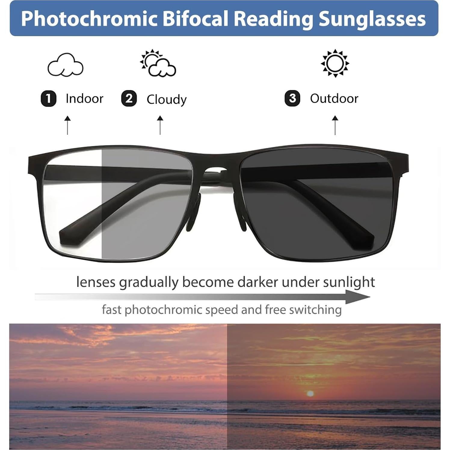 Gafas de lectura progresivas Myfeasy UV400 anti-luz azul