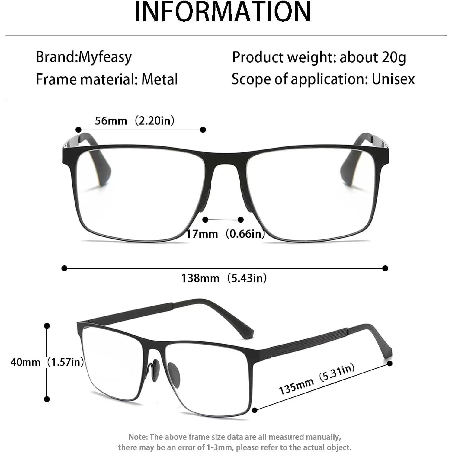 Gafas de lectura progresivas Myfeasy UV400 anti-luz azul