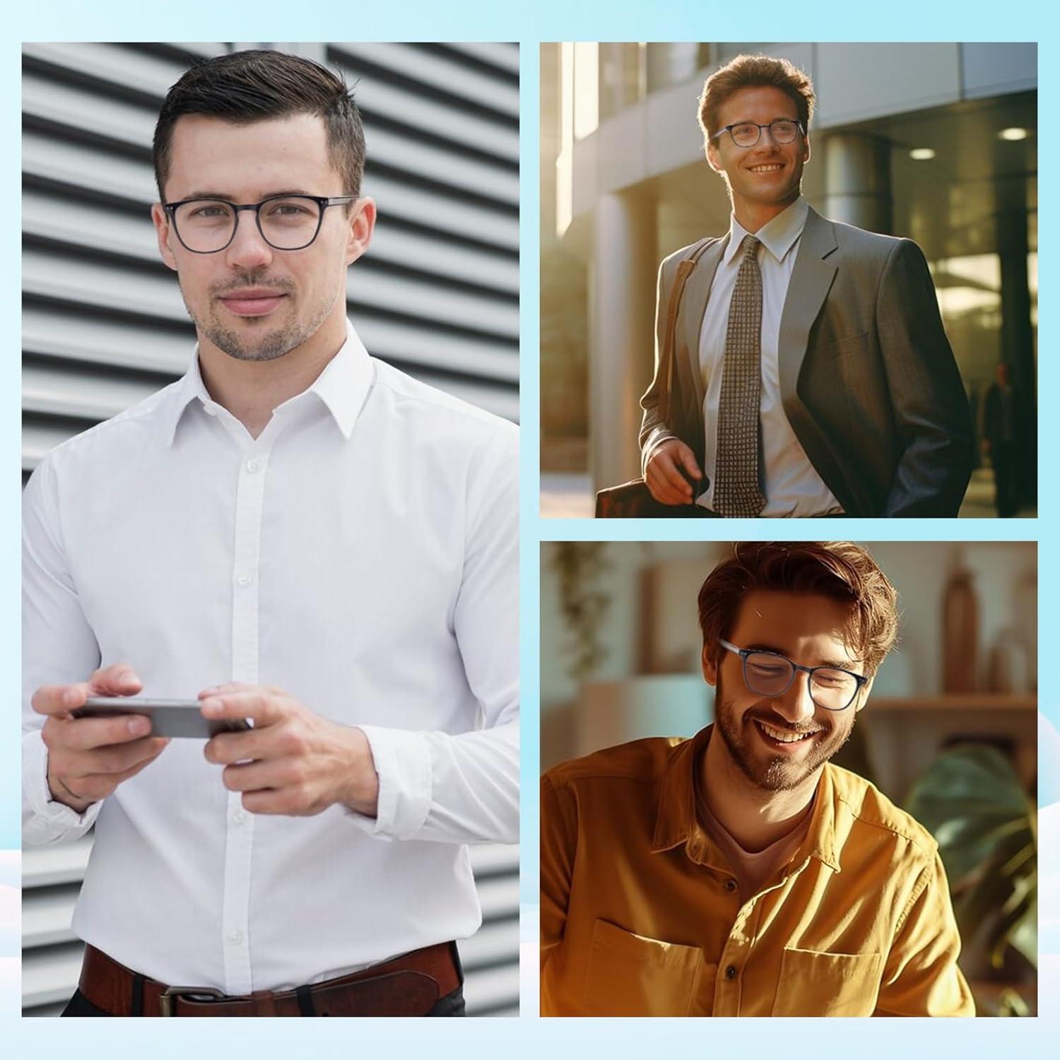 Gafas de lectura multifocales Progresivas 2.0x Marco Negro