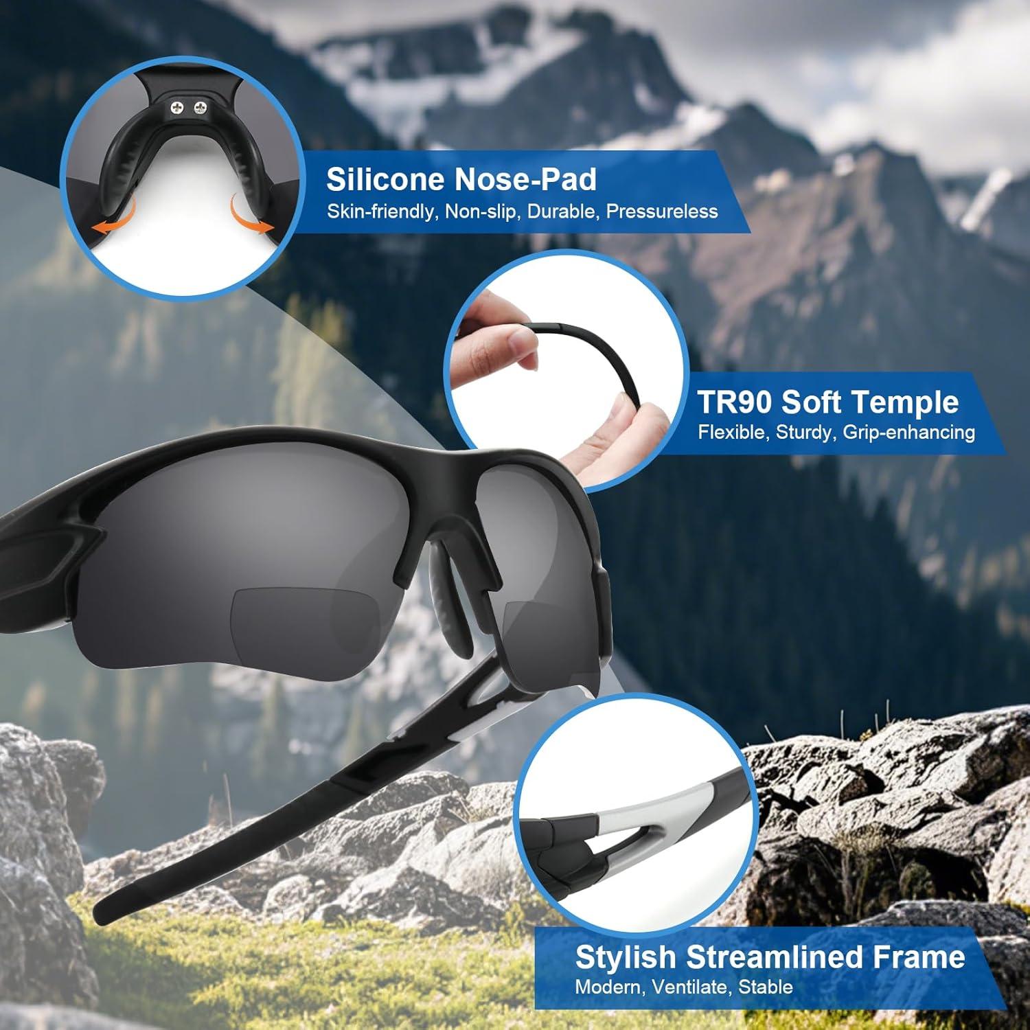 Gafas de sol bifocales SKYOLUY 2.5x UV400 para deportes