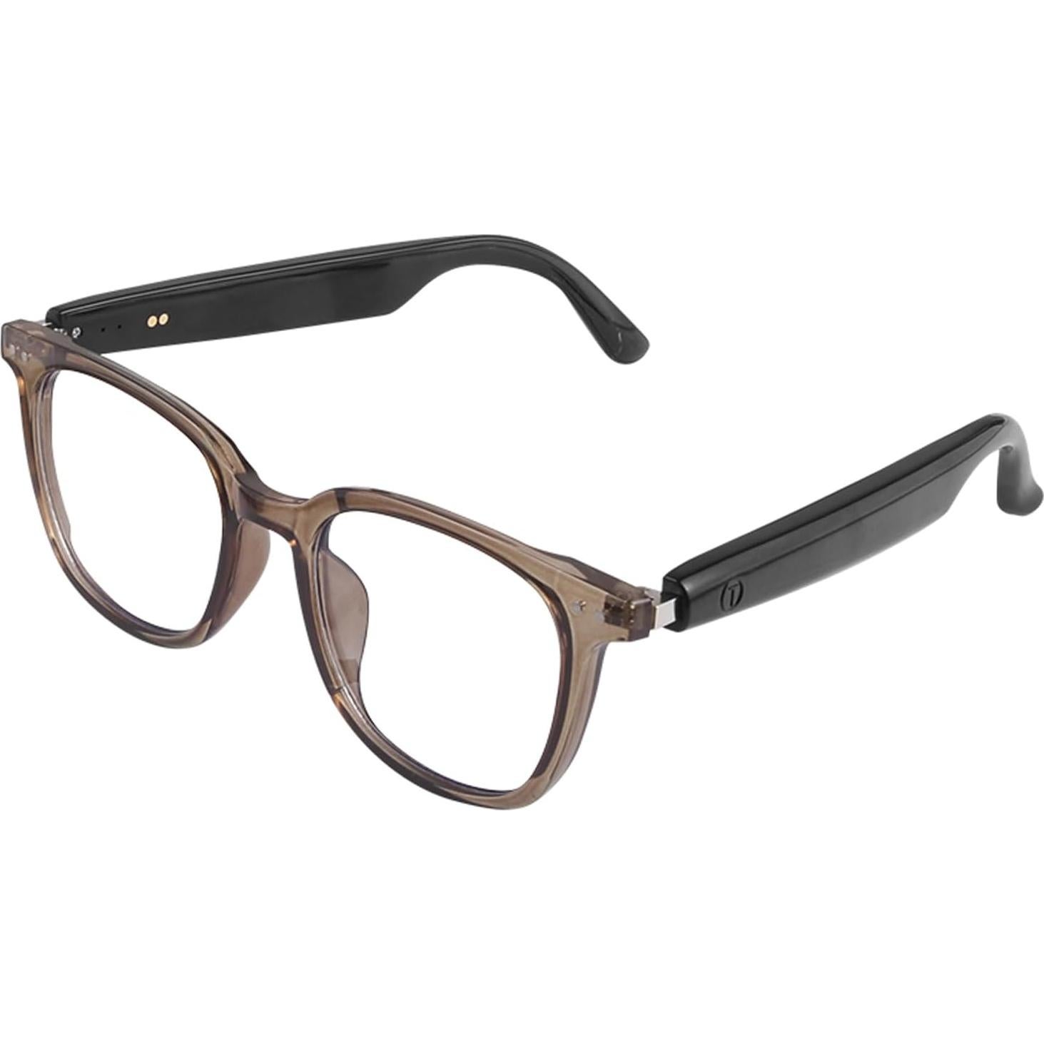 Gafas Inteligentes Bluetooth GS07 Marrón con Audio y Luz Azul