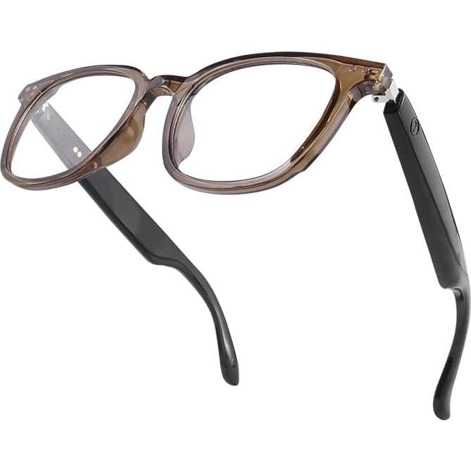 Gafas Inteligentes Bluetooth GS07 Marrón con Audio y Luz Azul