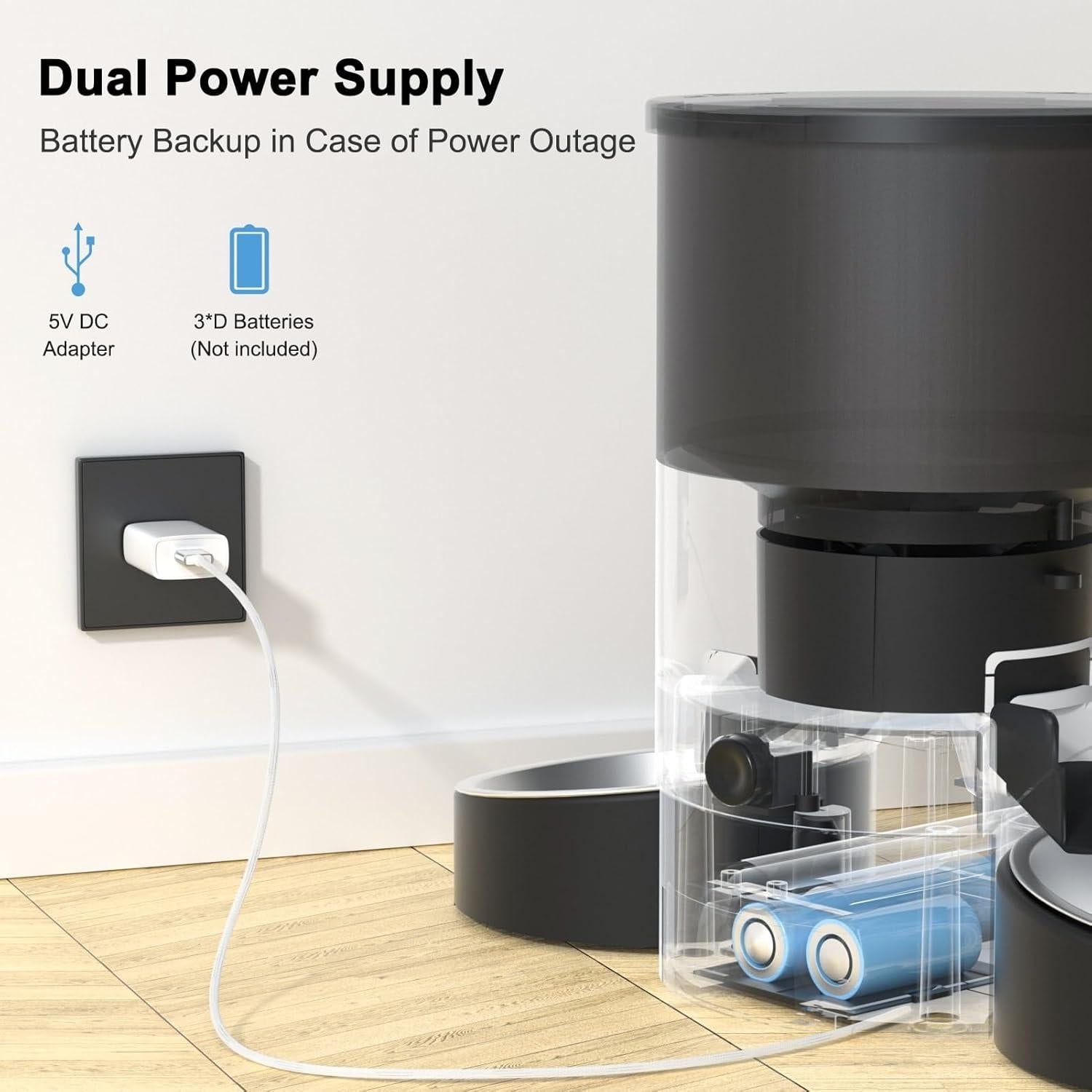 Comedero Automático SURDY 3L para 2 Gatos con Temporizador