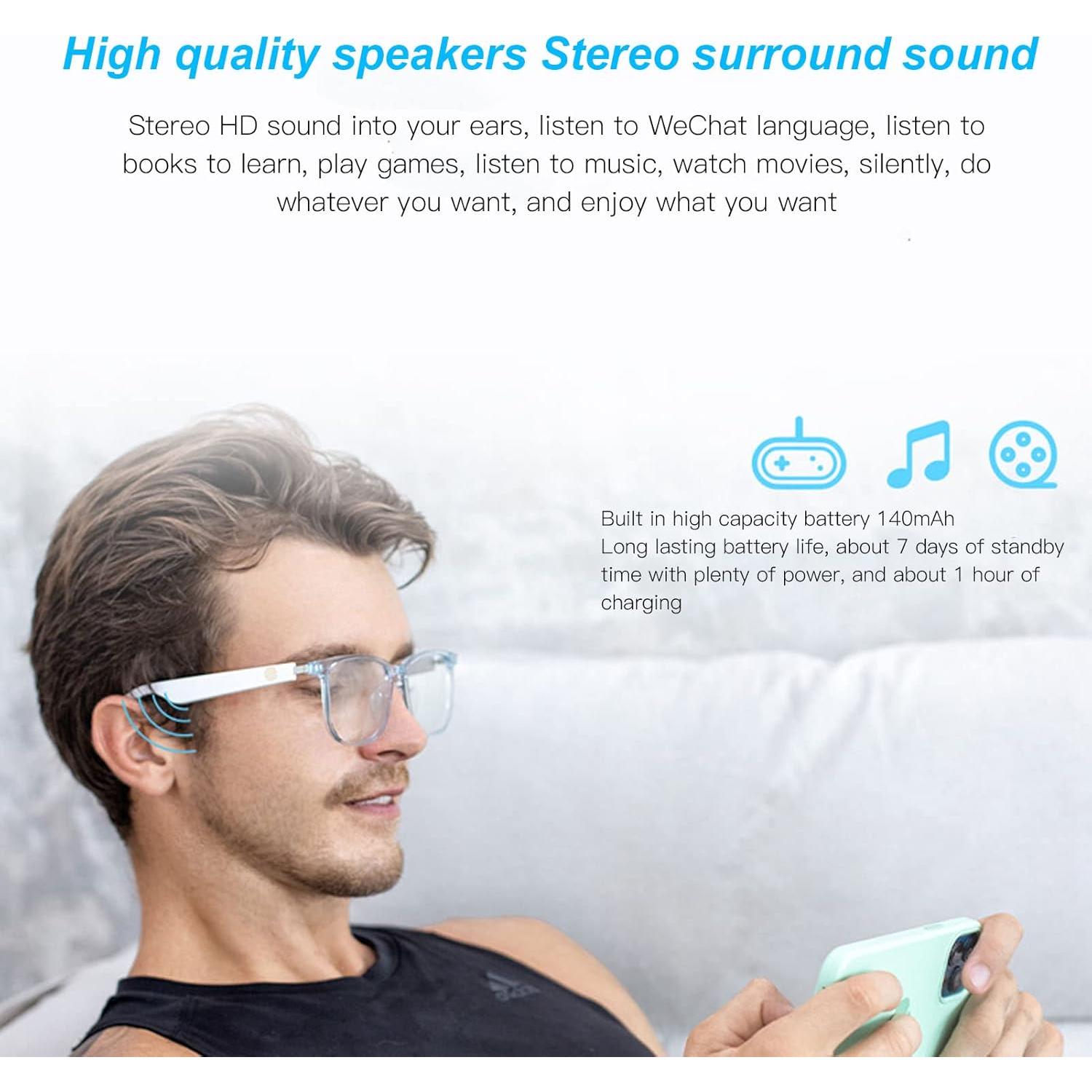 Gafas de Audio Inteligentes Bluetooth Yoidesu IP65 con Micrófono