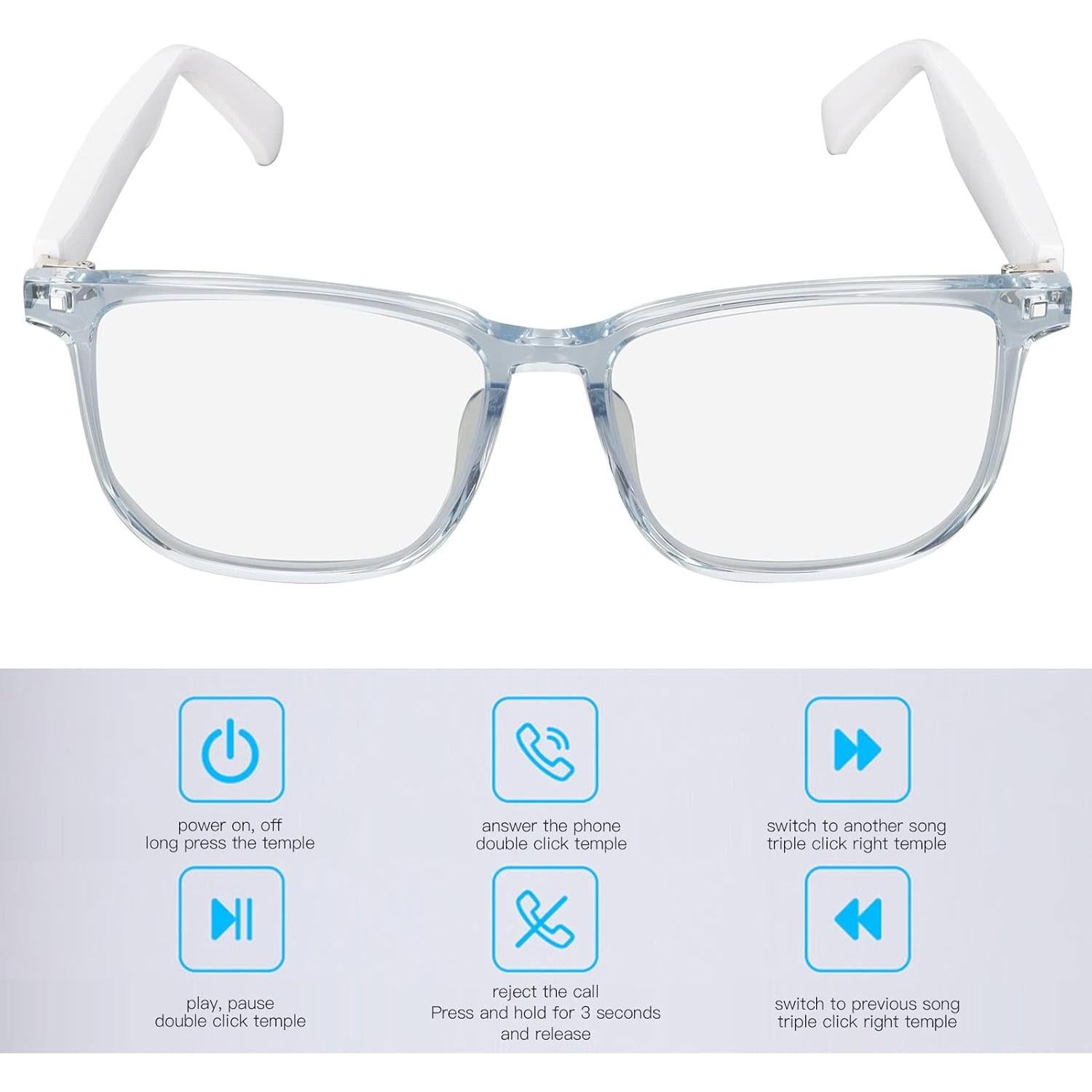 Gafas de Audio Inteligentes Bluetooth Yoidesu IP65 con Micrófono