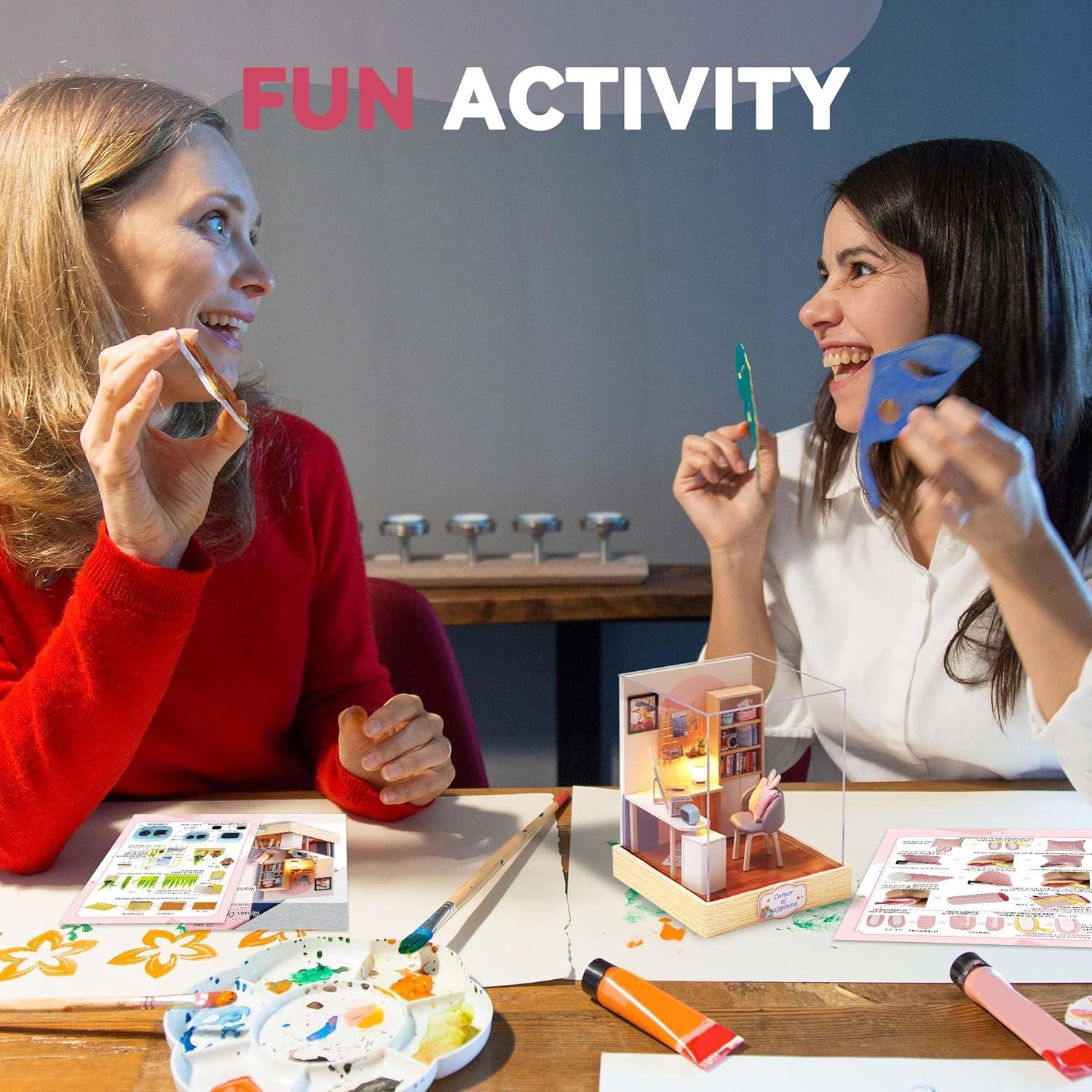 Casa de Muñecas Flever DIY Miniatura con Muebles 9x9x11cm