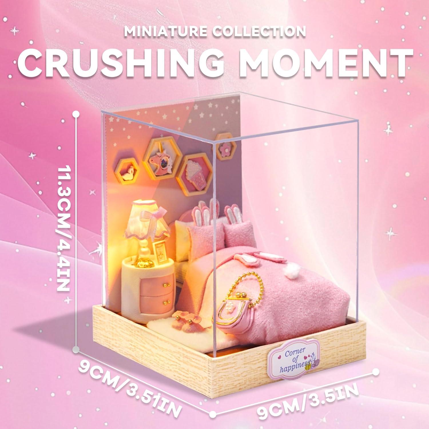 Casa de Muñecas Flever DIY Miniatura con Muebles 9x9x11cm