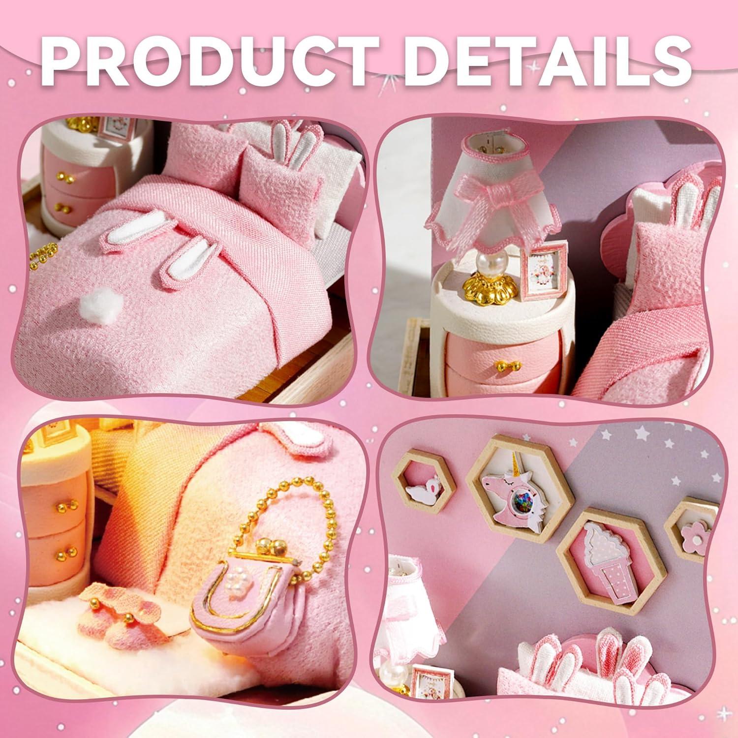 Casa de Muñecas Flever DIY Miniatura con Muebles 9x9x11cm