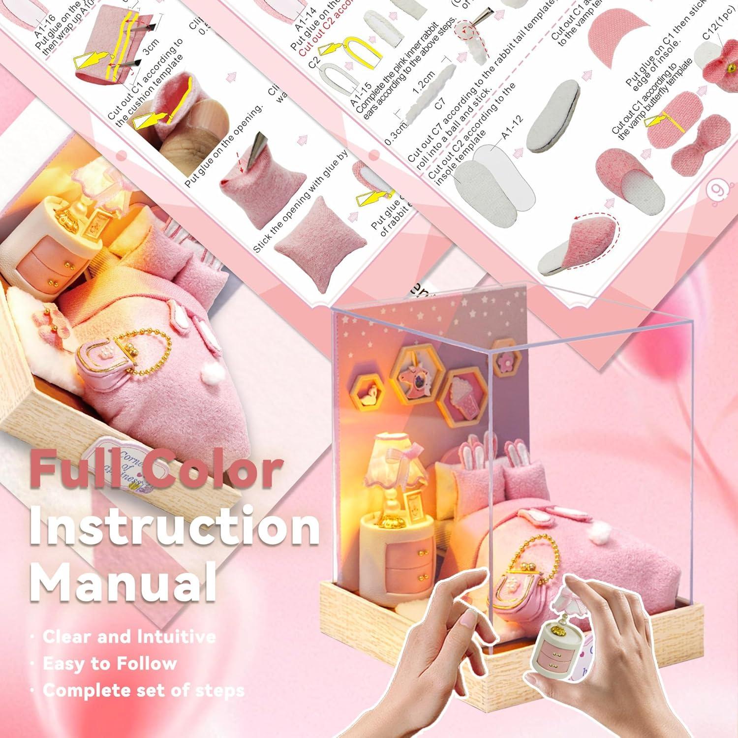 Casa de Muñecas Flever DIY Miniatura con Muebles 9x9x11cm