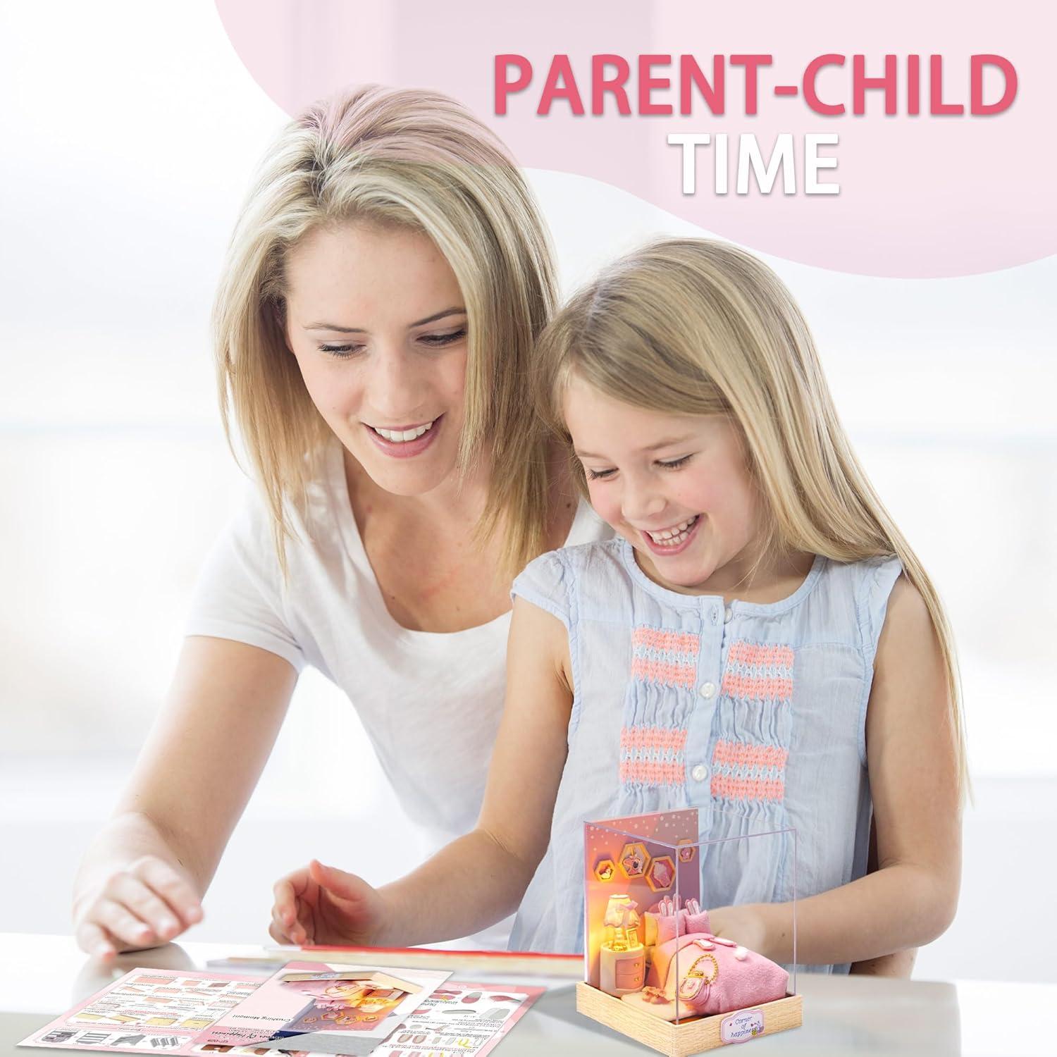 Casa de Muñecas Flever DIY Miniatura con Muebles 9x9x11cm