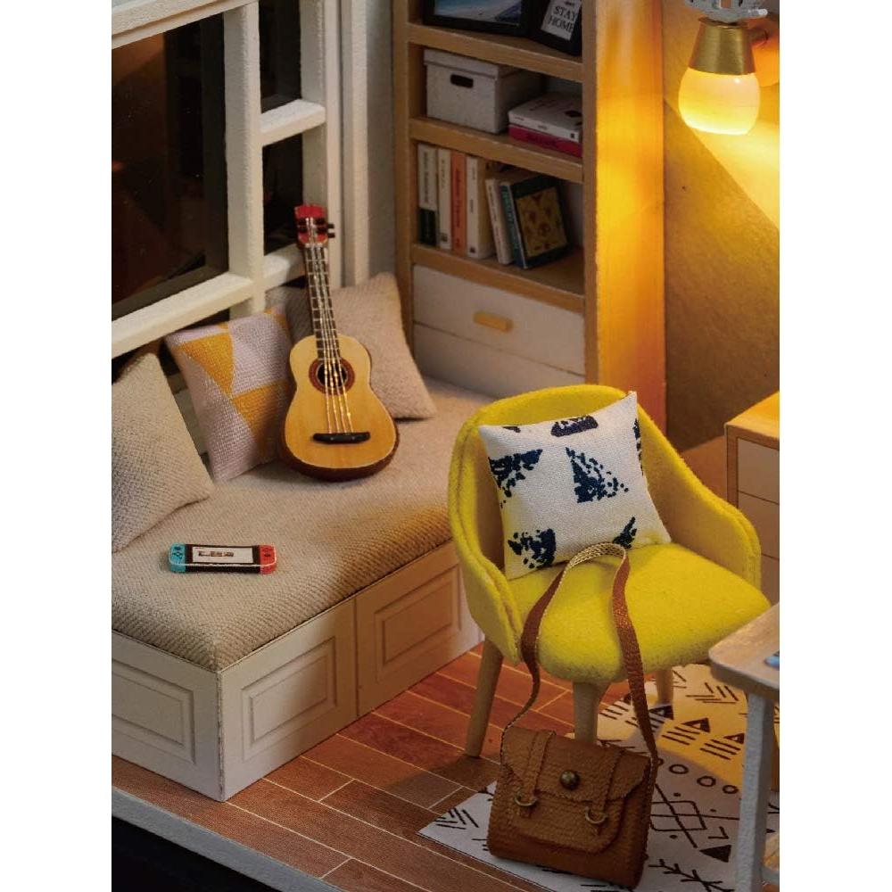 Kit Casa de Muñecas Flever Estudio Soleado DIY con Muebles