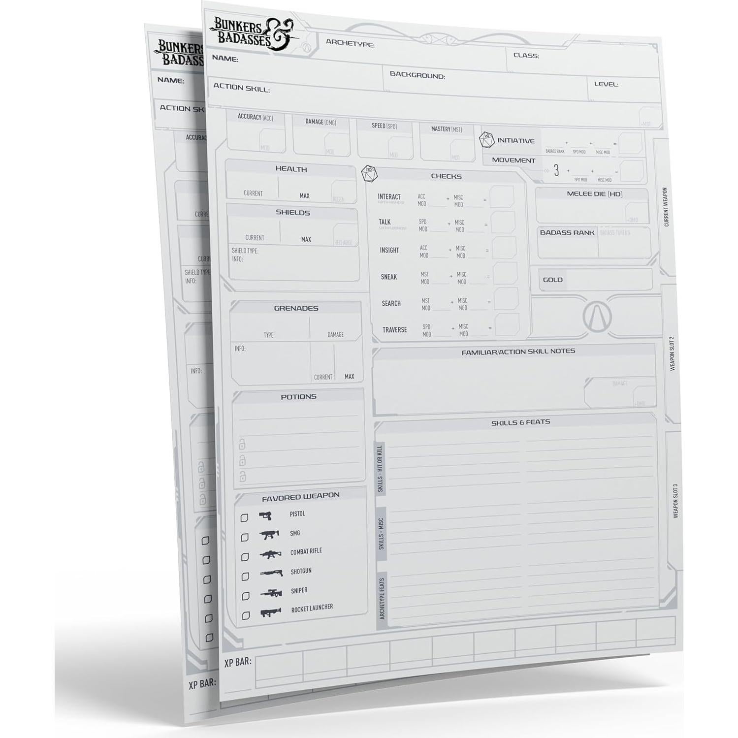 Bunkers y Badasses RPG Deluxe - Caja con libro y miniaturas