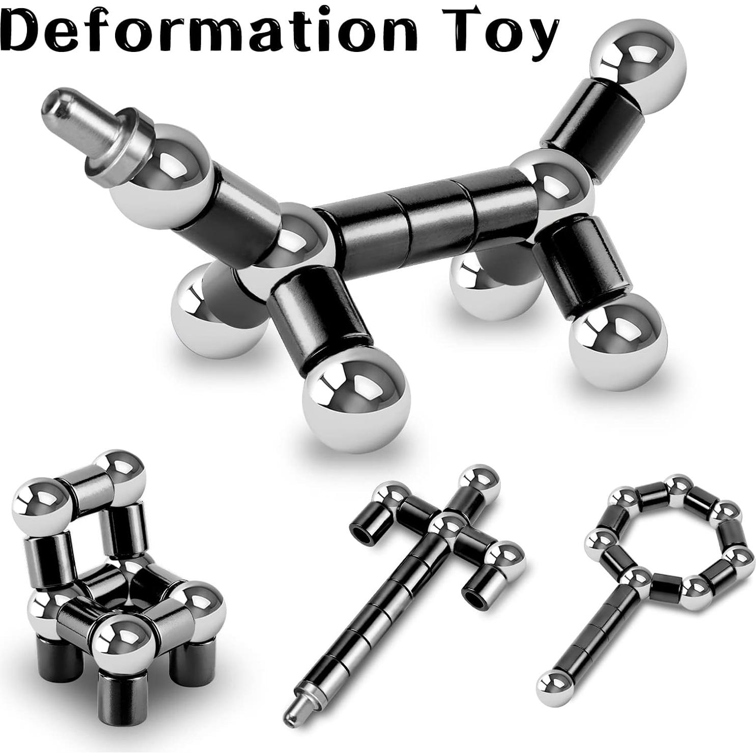 Lápiz Antiestrés LARAH Negro con 13 Anillos y 10 Bolas