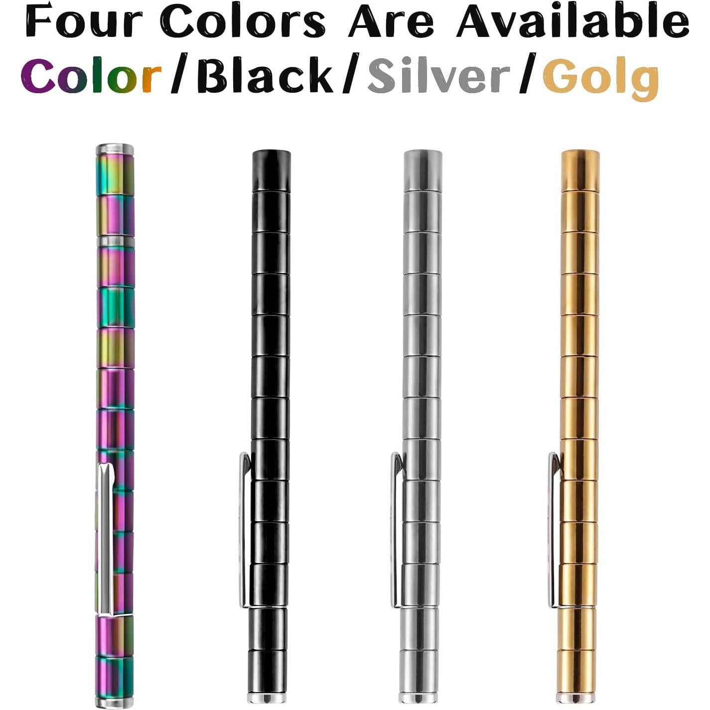 Lápiz Antiestrés LARAH Negro con 13 Anillos y 10 Bolas