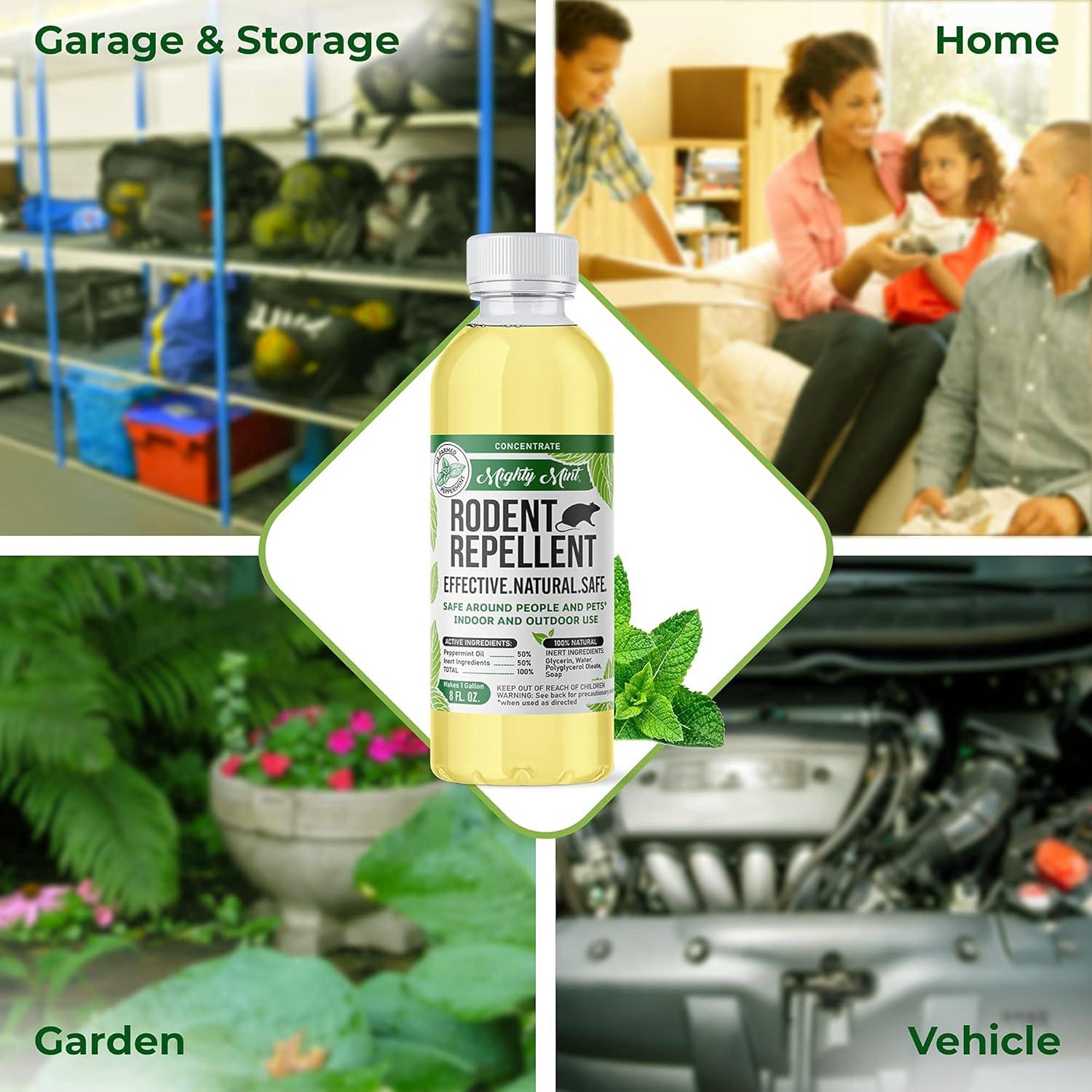 Repelente de Roedores Natural Menta Poderosa 236 ml - Seguro para Mascotas