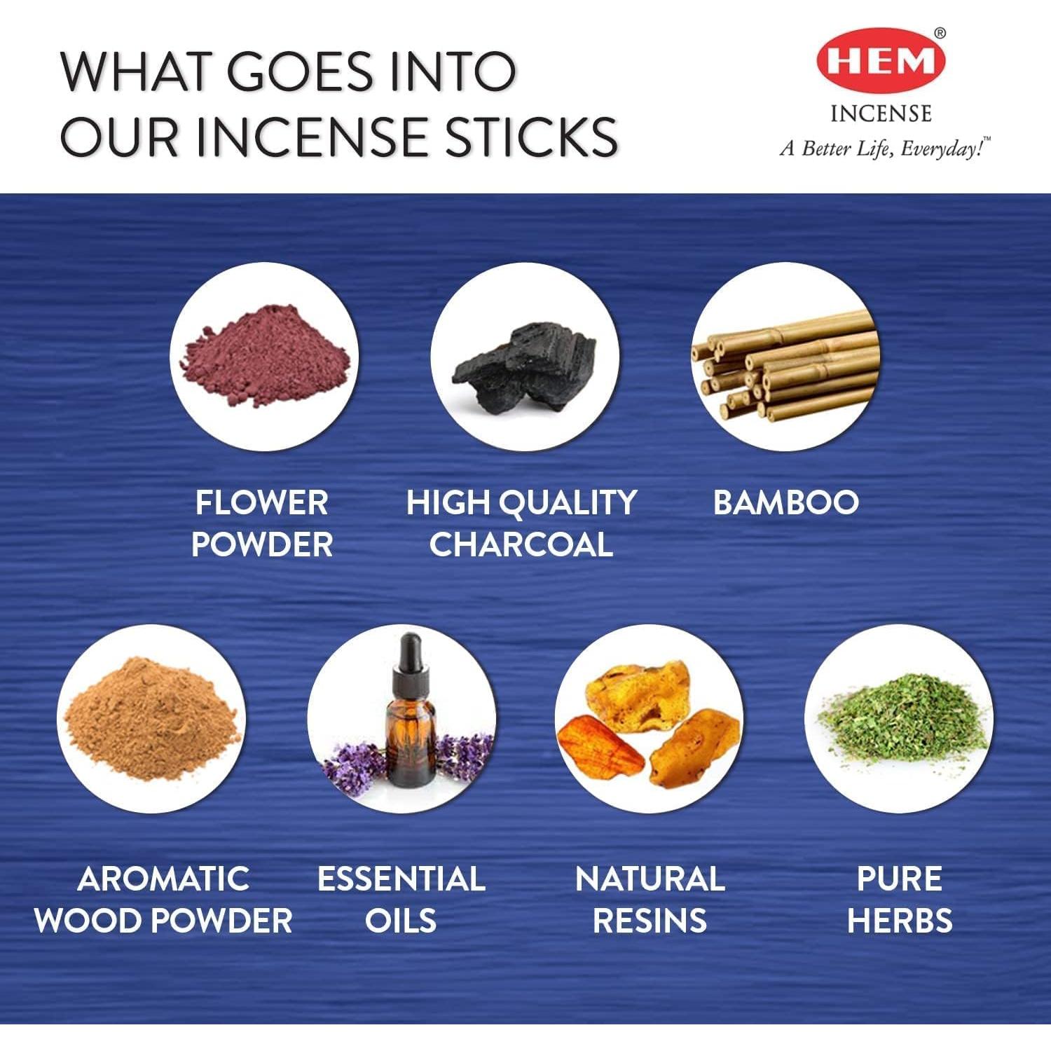 Incienso HEM Blue Champa - Set de 12 Palitos Aromáticos 357g