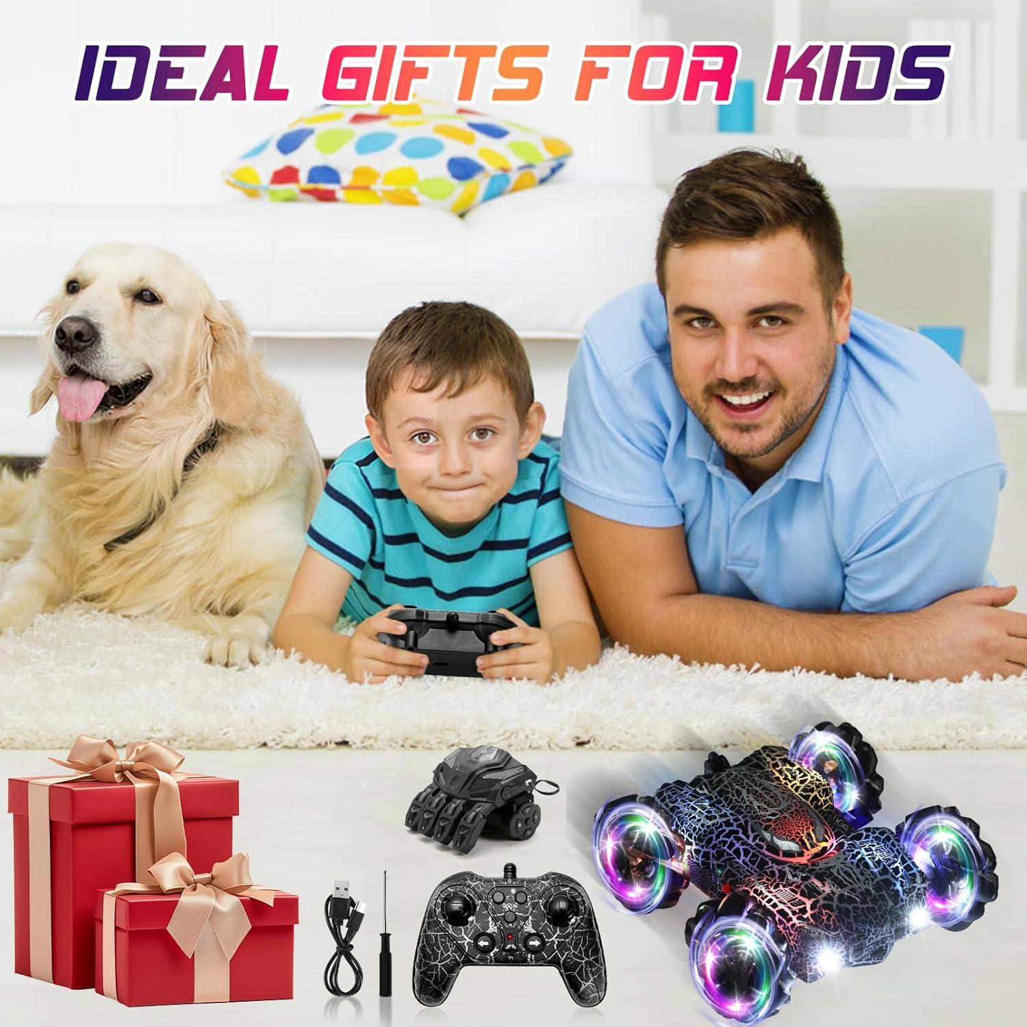 Coche RC Acrobático Control Gestual Negro 360° Recargable