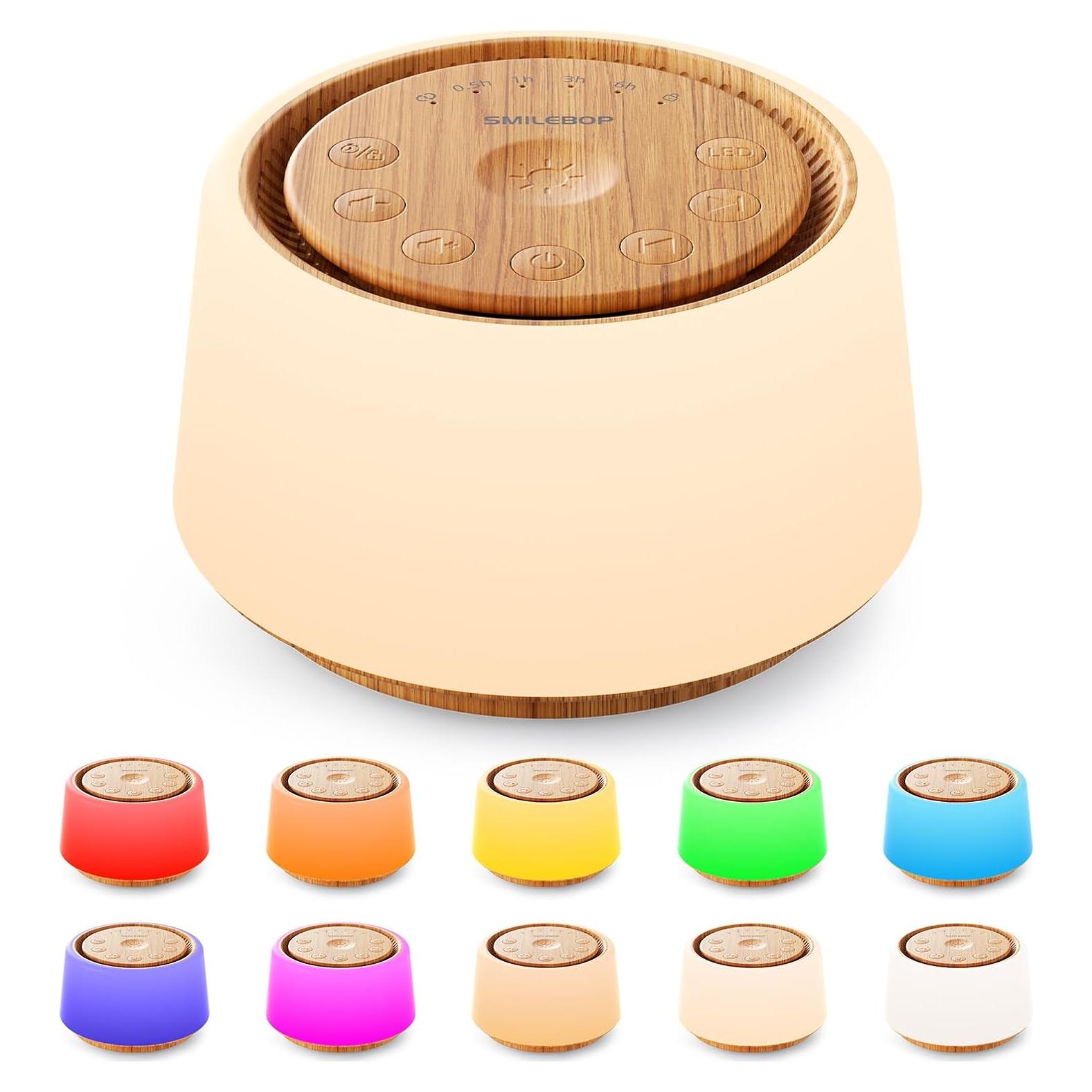 Máquina de Ruido Blanco SMILEBOP B69 con Luz Nocturna 30 Sonidos