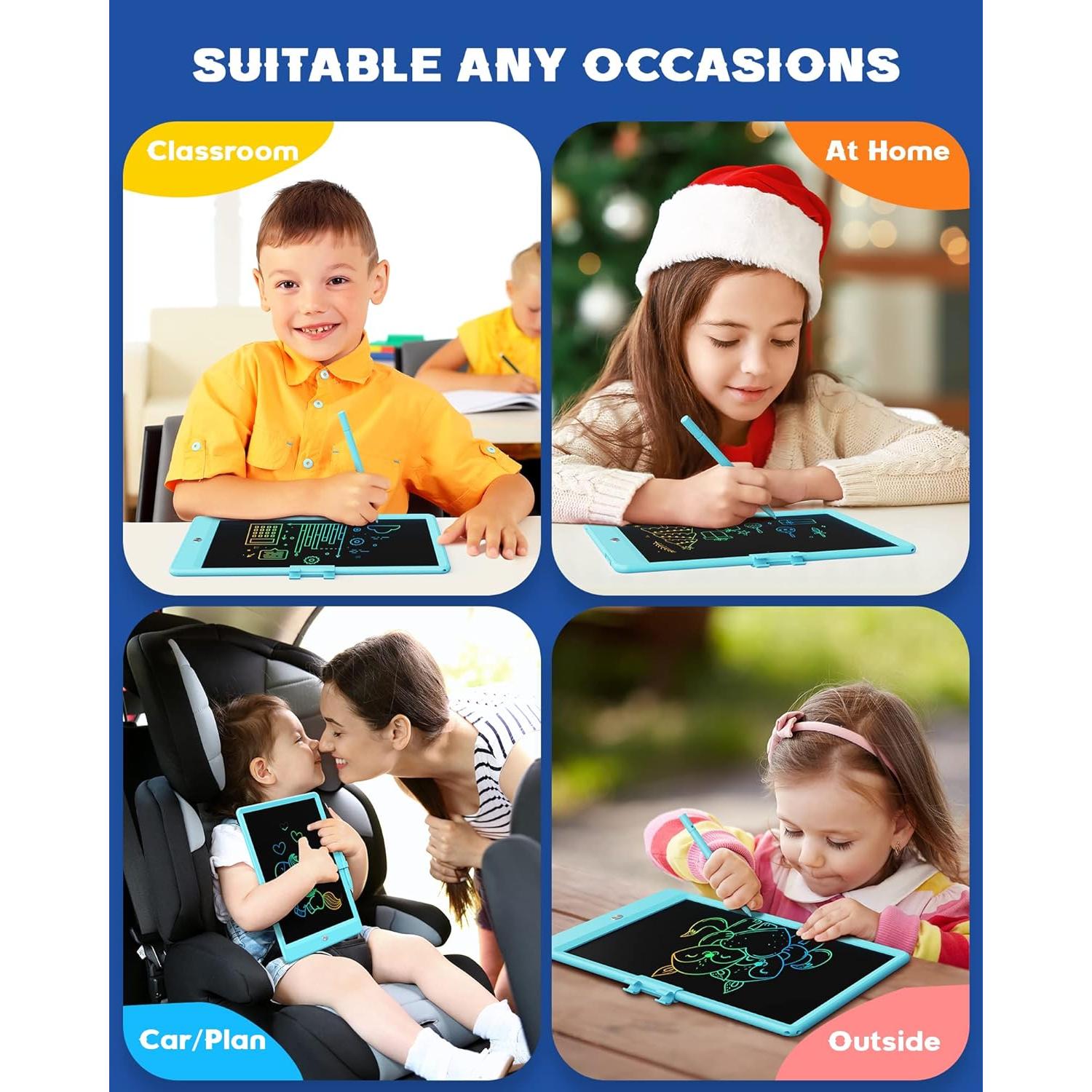 Bravokids Tableta de Escritura LCD 10" Azul para Niños