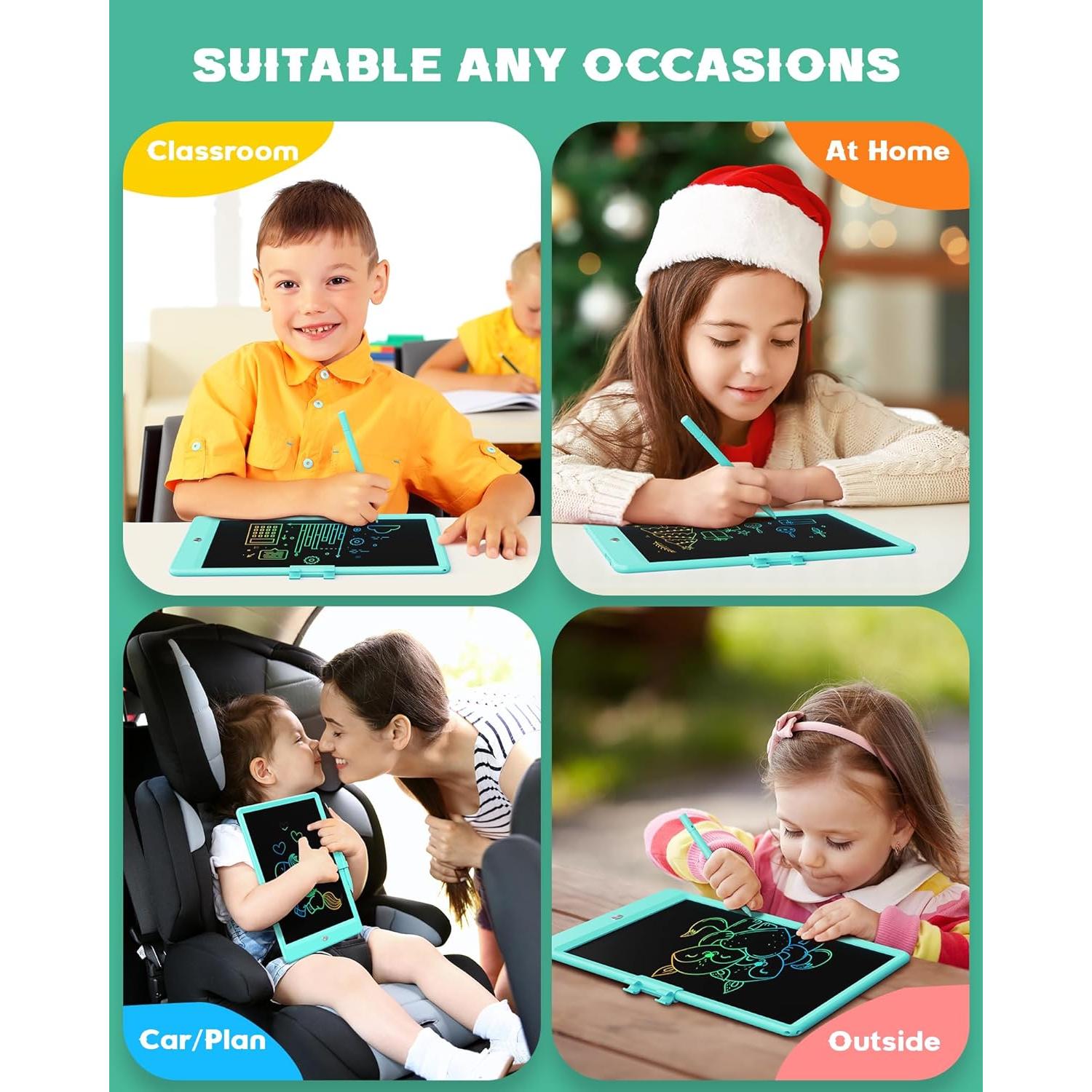 Bravokids Tableta de Escritura LCD 25.4 cm Verde para Niños