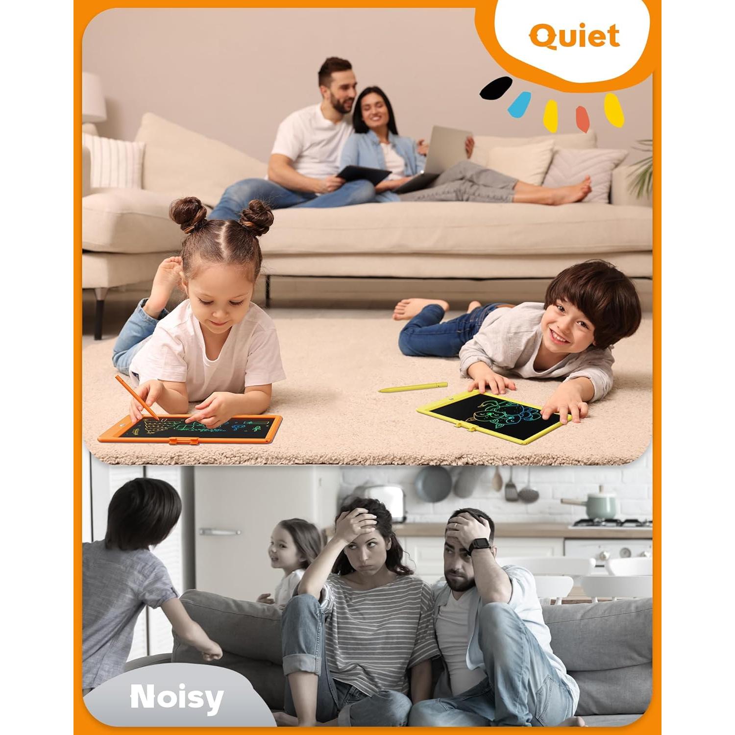 Tableta de Escritura LCD Bravokids 10" Amarillo para Niños