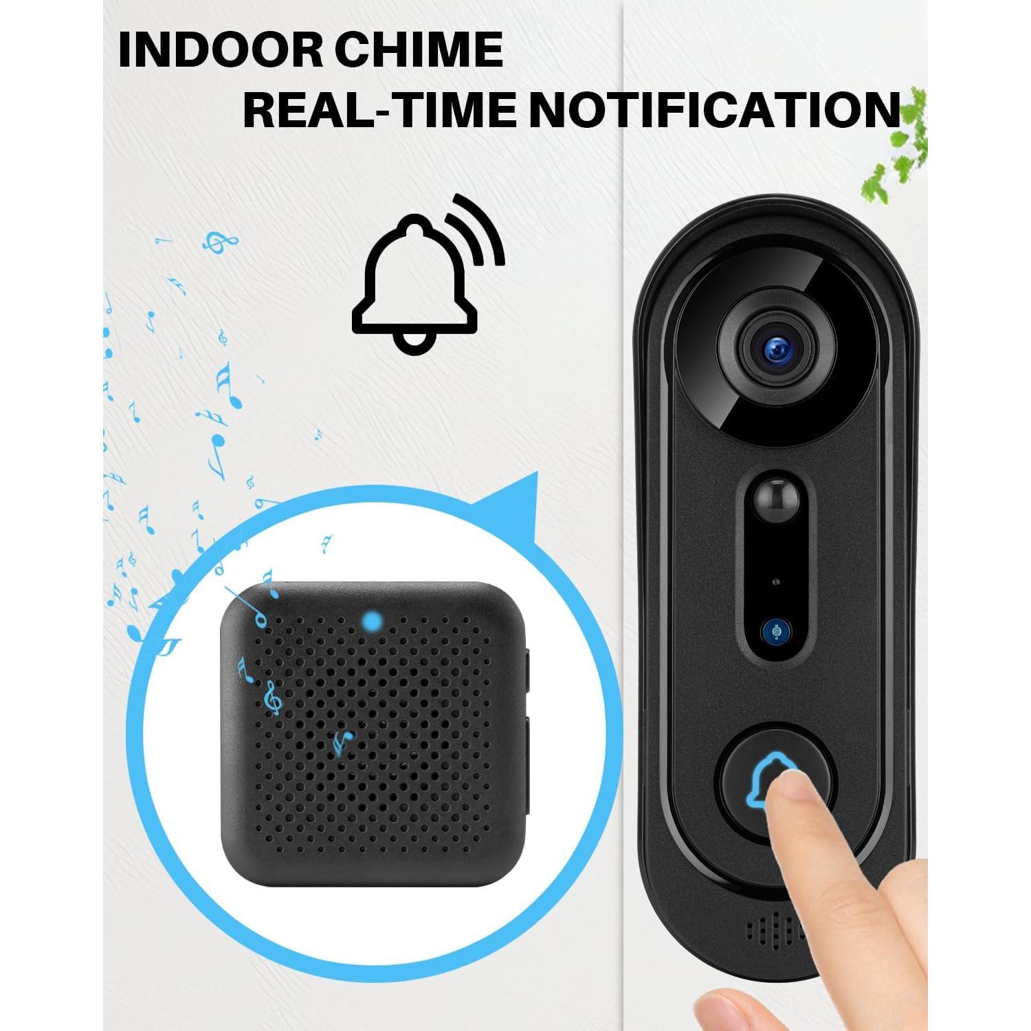 Cámara Timbre Video Inalámbrica Eaula J4 2K con IA y Visión Nocturna