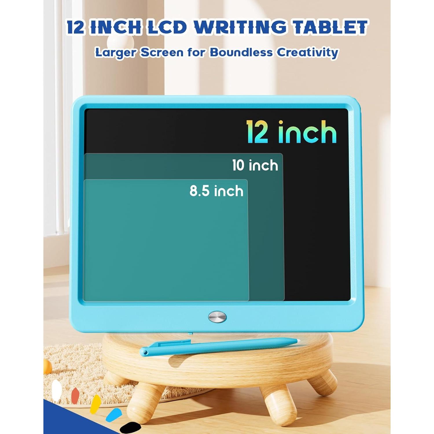 Bravokids Tableta de Escritura LCD 30.5 cm Azul para Niños