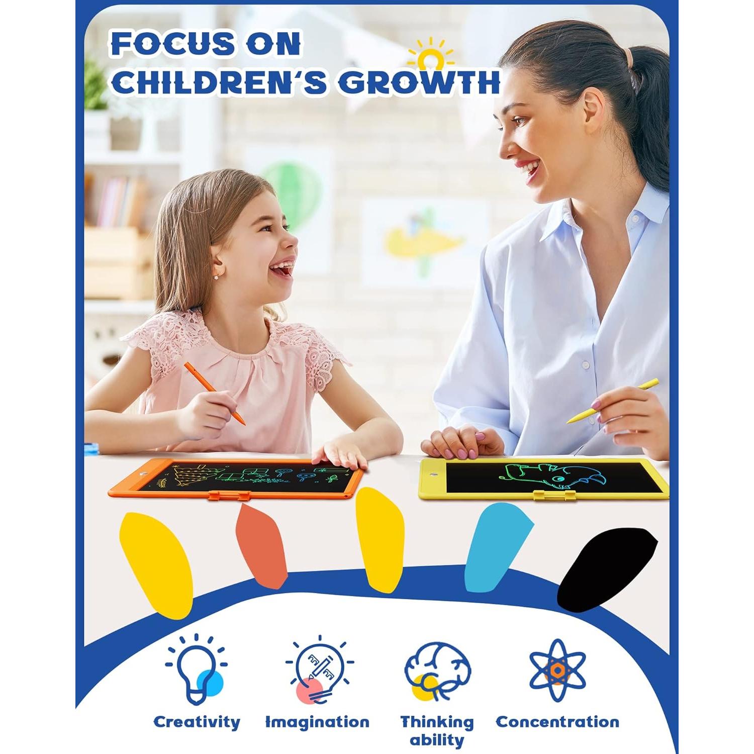 Tableta de Escritura LCD Bravokids 10" Naranja para Niños