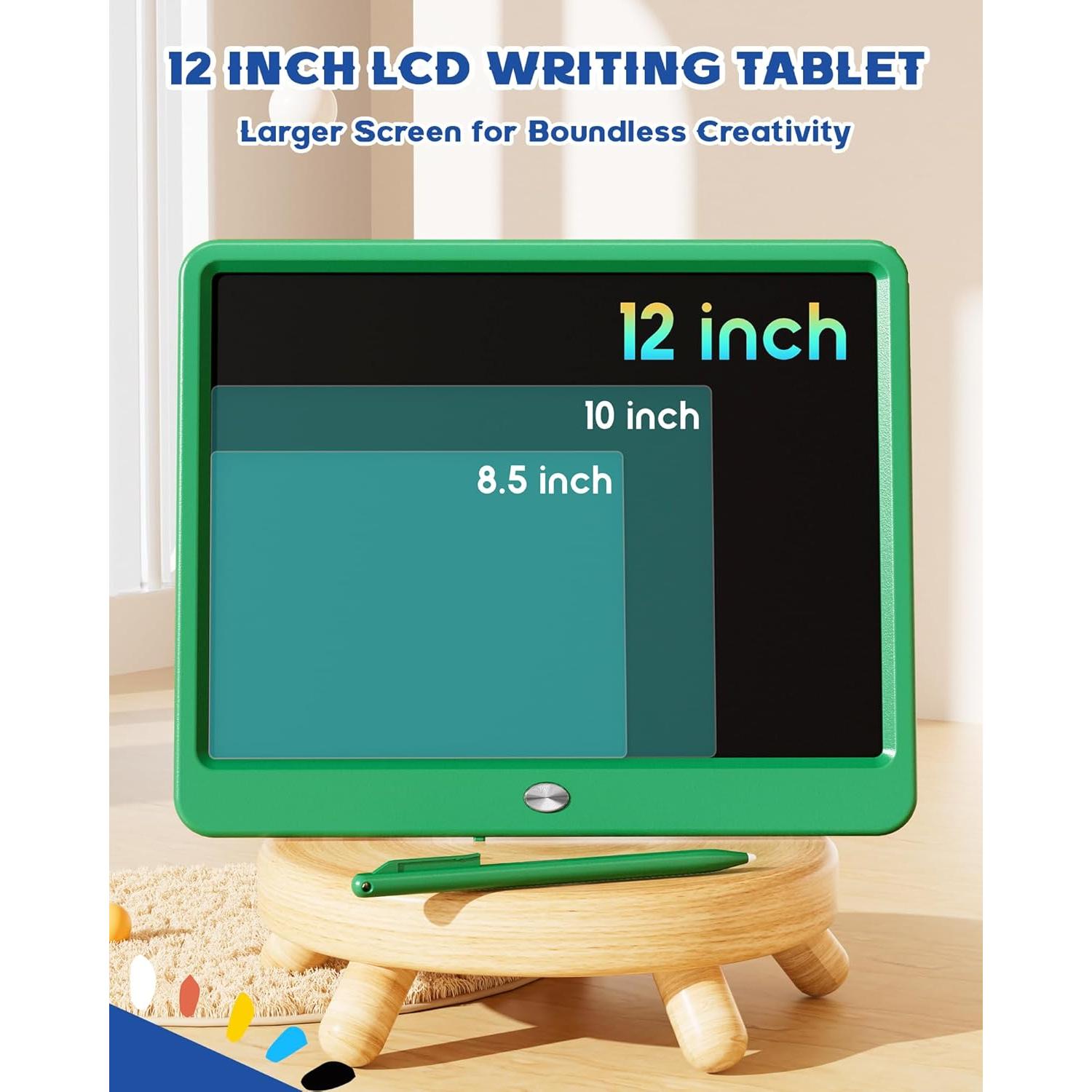Bravokids Tableta de Escritura LCD 30.5 cm Verde para Niños