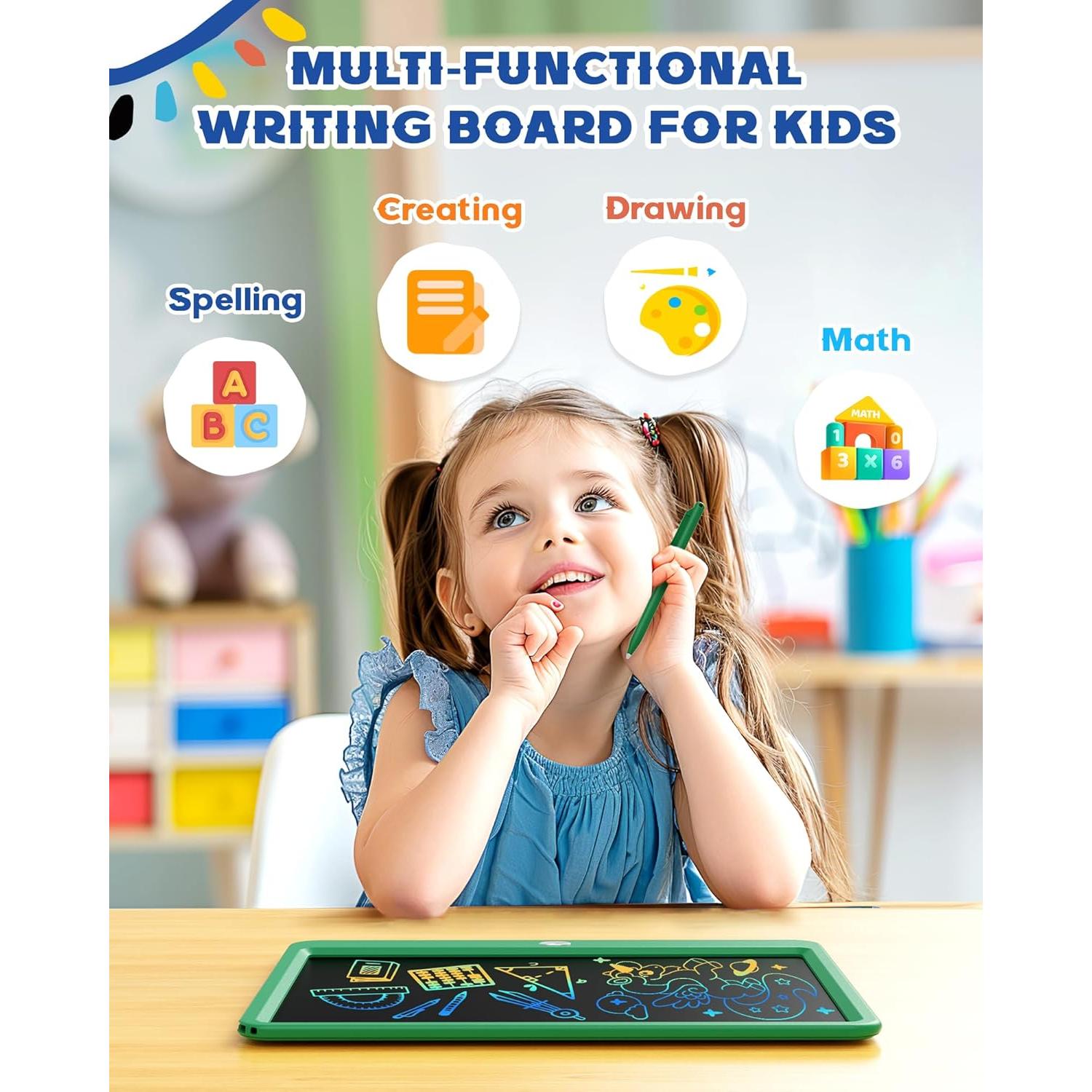 Bravokids Tableta de Escritura LCD 30.5 cm Verde para Niños