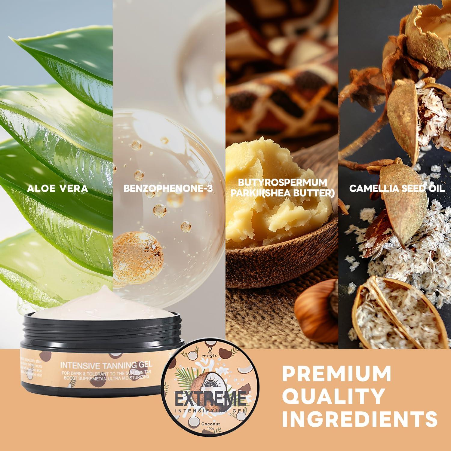 Gel Bronceador Intensivo 2Bmagic Coco 191g - Acelerador UV SPF15+