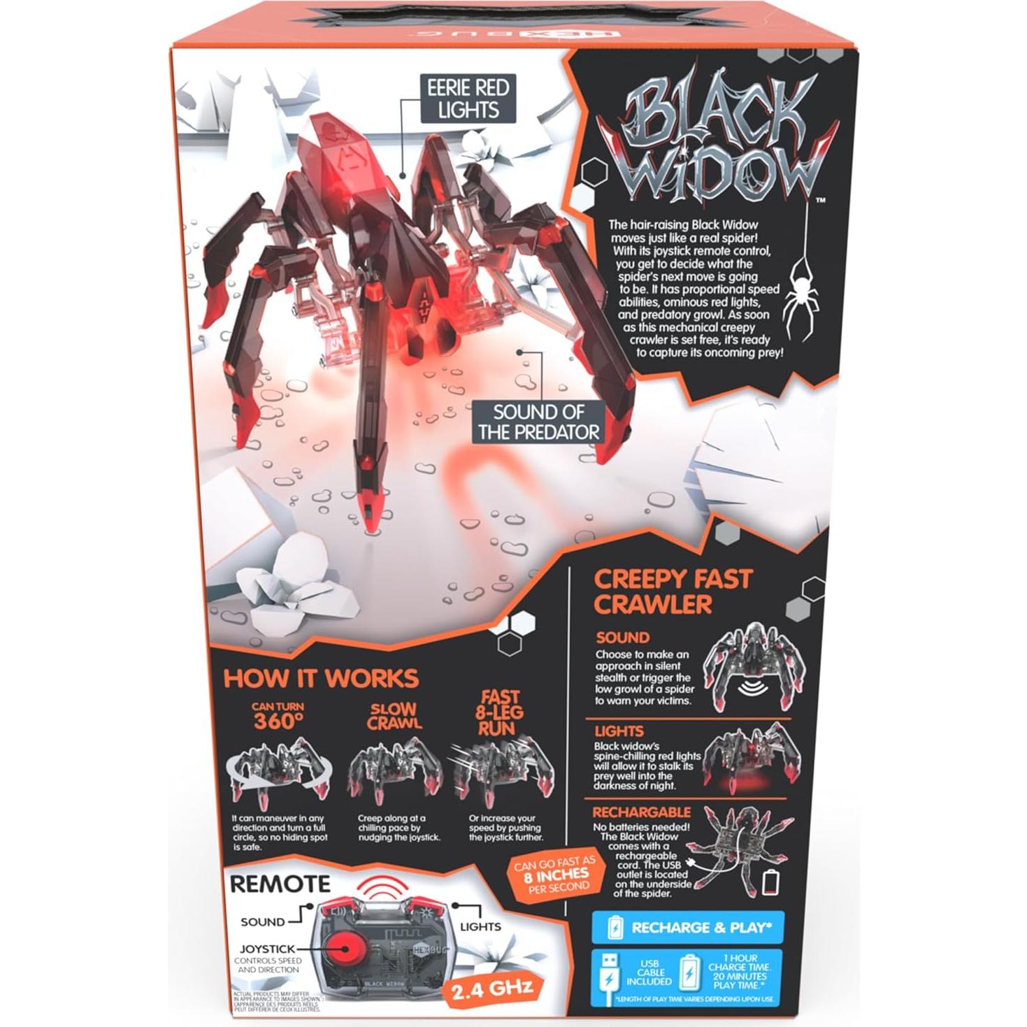 Araña Robótica HEXBUG Control Remoto Negra 8 Patas STEM