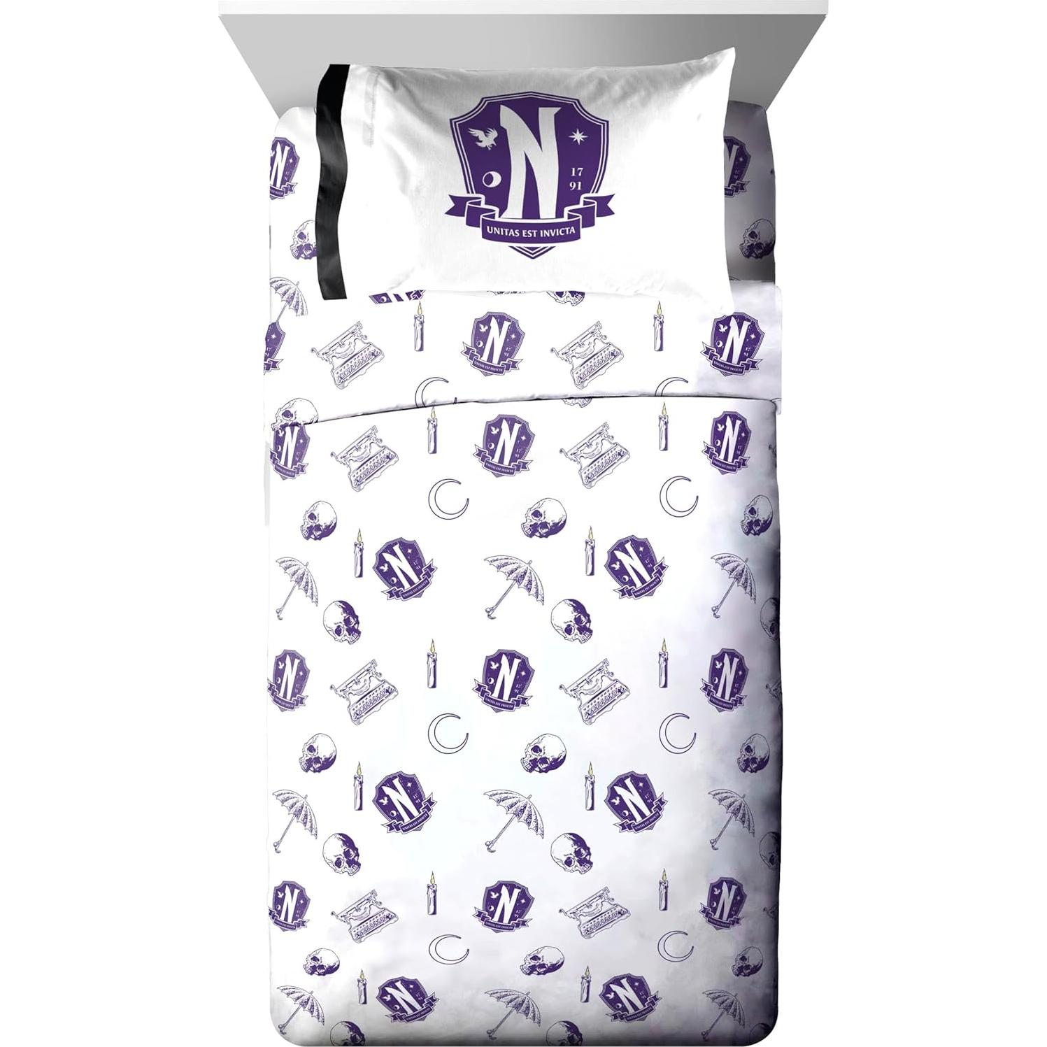 Juego de Edredón Twin Jay Franco Wednesday - 5 Piezas