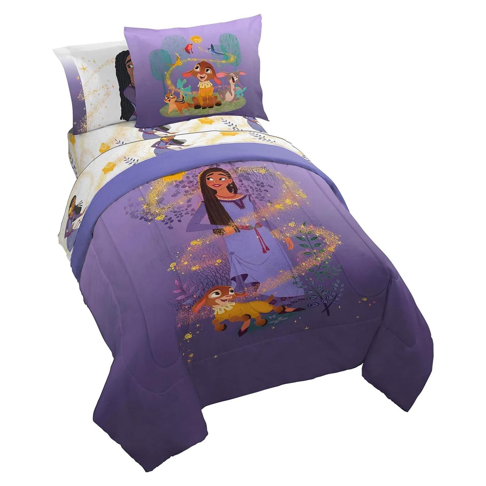 Juego de Edredón Twin Disney Wish Jay Franco 5 Piezas