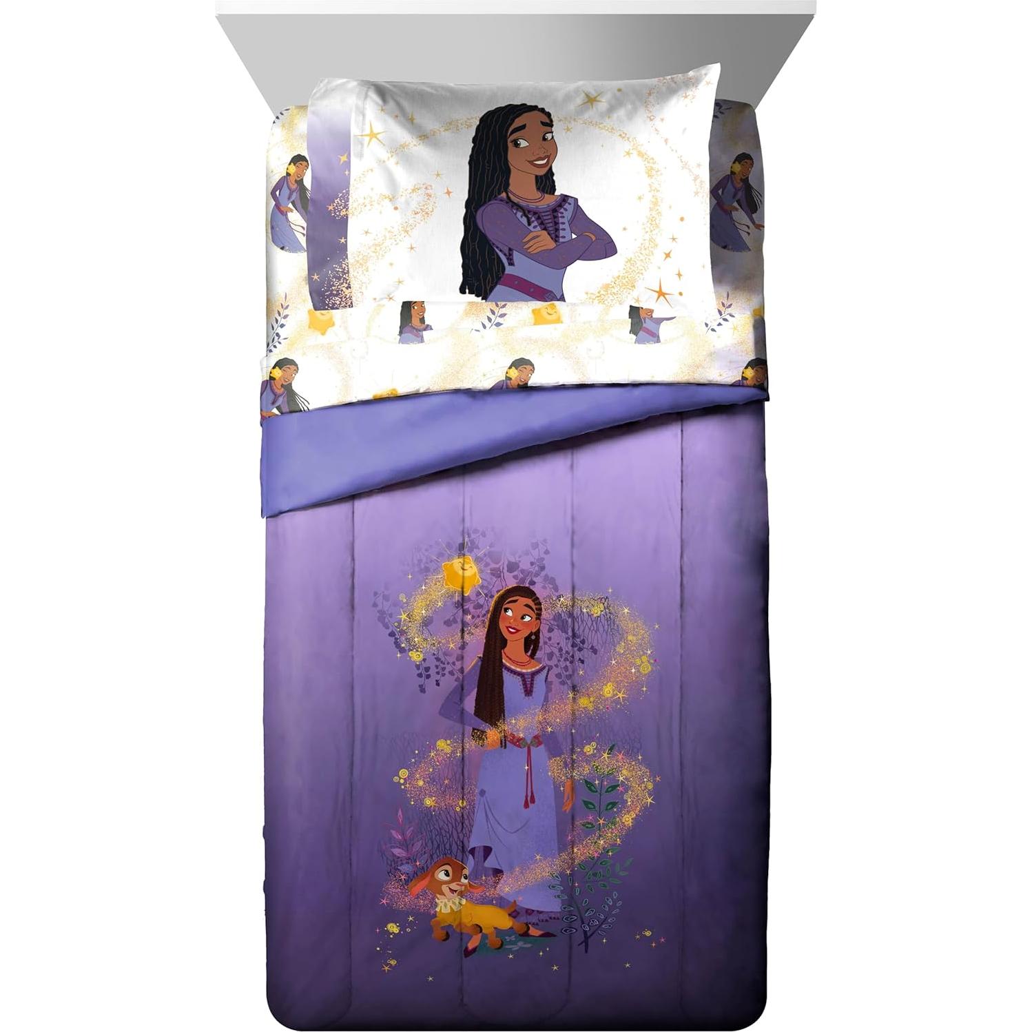 Juego de Edredón Twin Disney Wish Jay Franco 5 Piezas