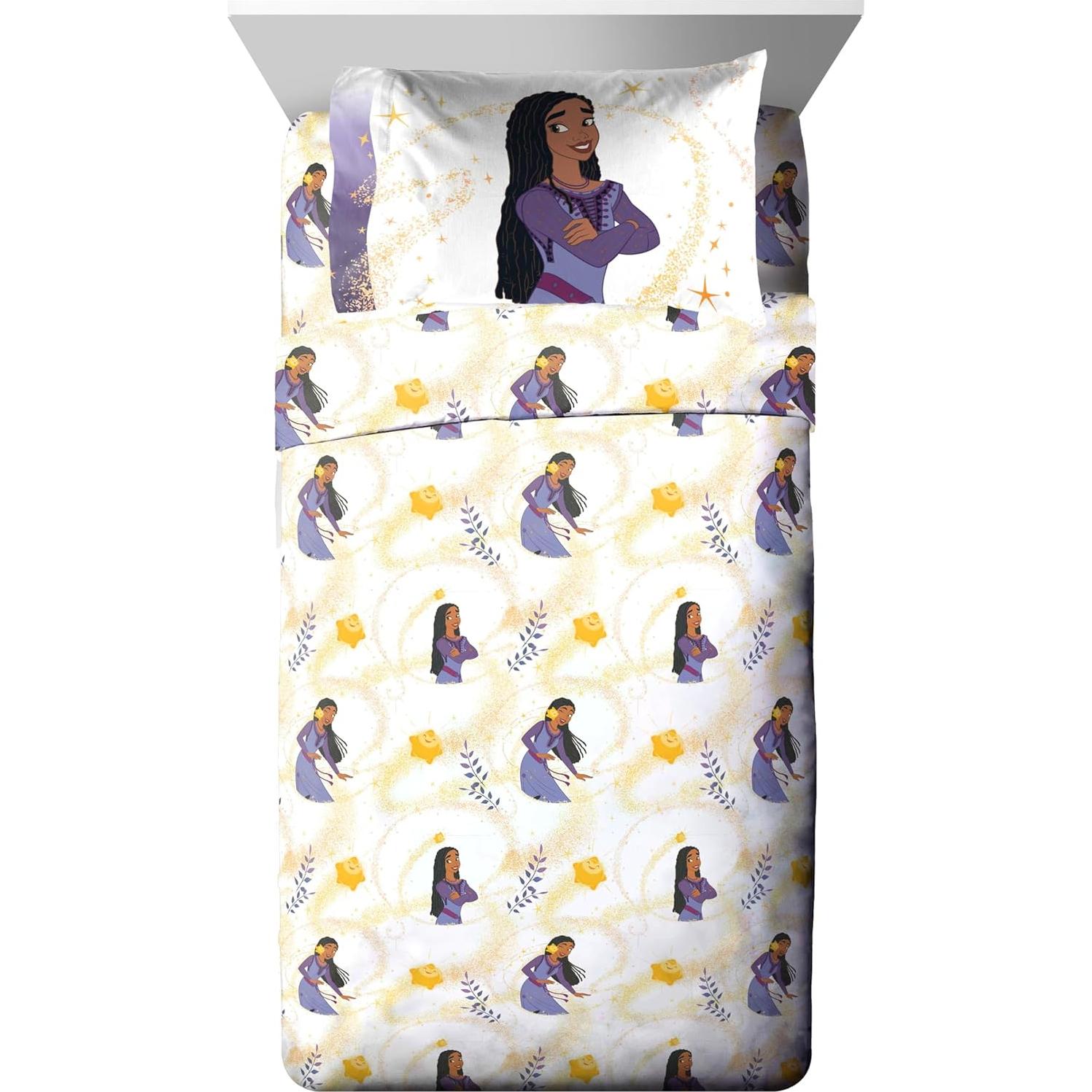 Juego de Edredón Twin Disney Wish Jay Franco 5 Piezas