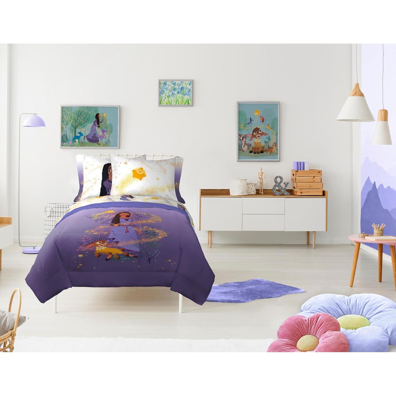 Juego de Edredón Twin Disney Wish Jay Franco 5 Piezas