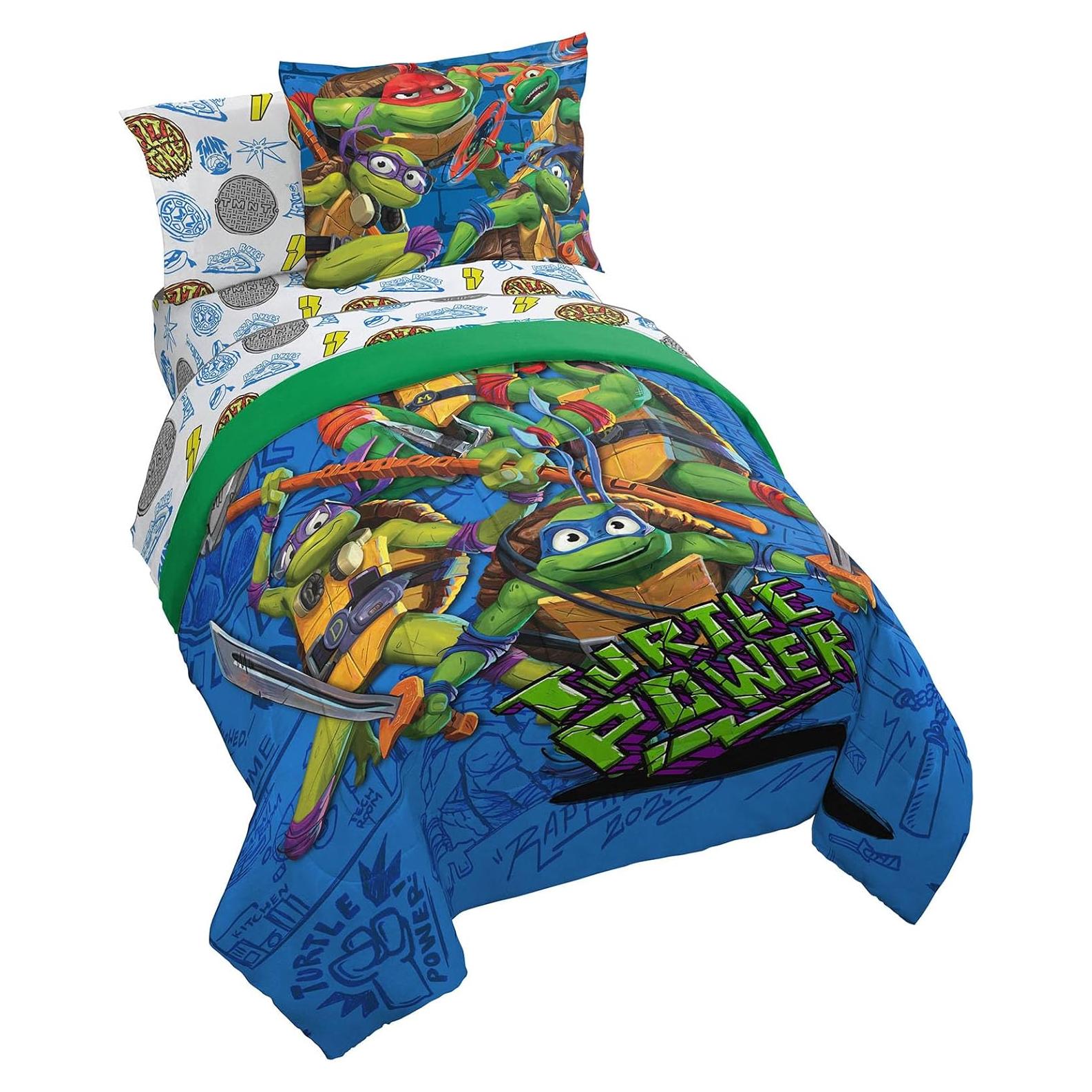 Conjunto de Edredón Completo Jay Franco Tortugas Ninja 7 Piezas