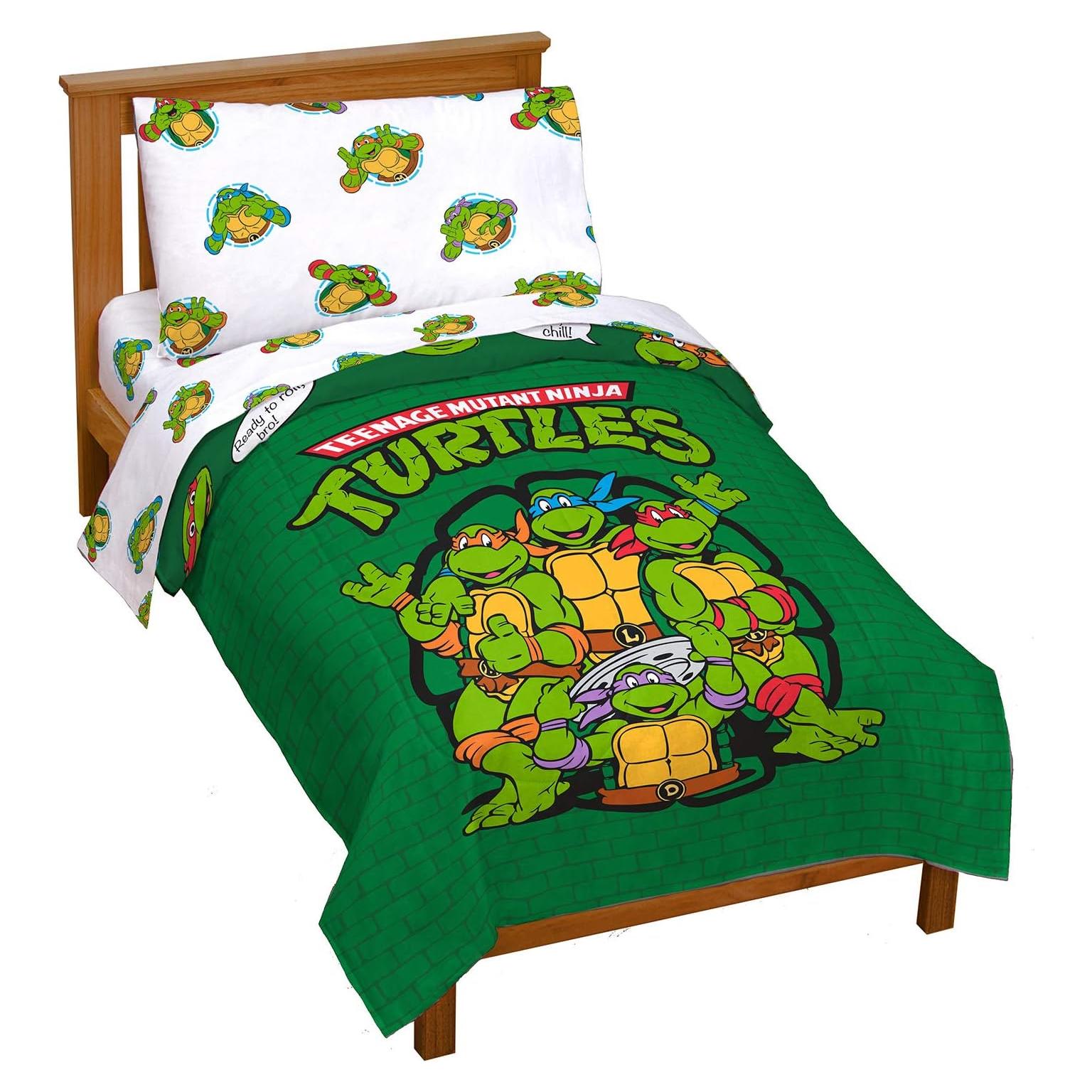 Juego de Cama Tortugas Ninja Jay Franco 4 Piezas Microfibra