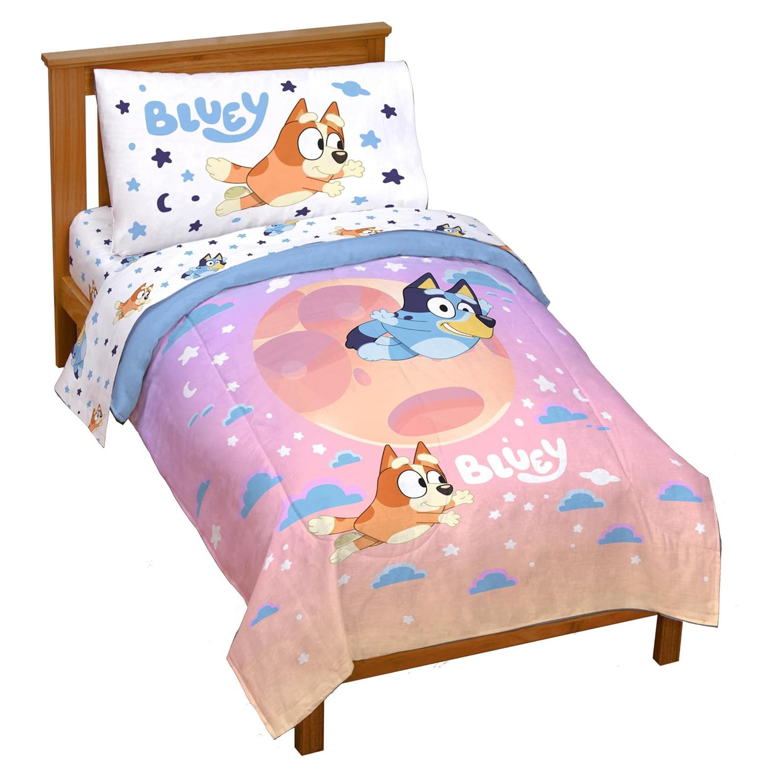 Juego de Edredón Jay Franco Bluey 4 Piezas Microfibra