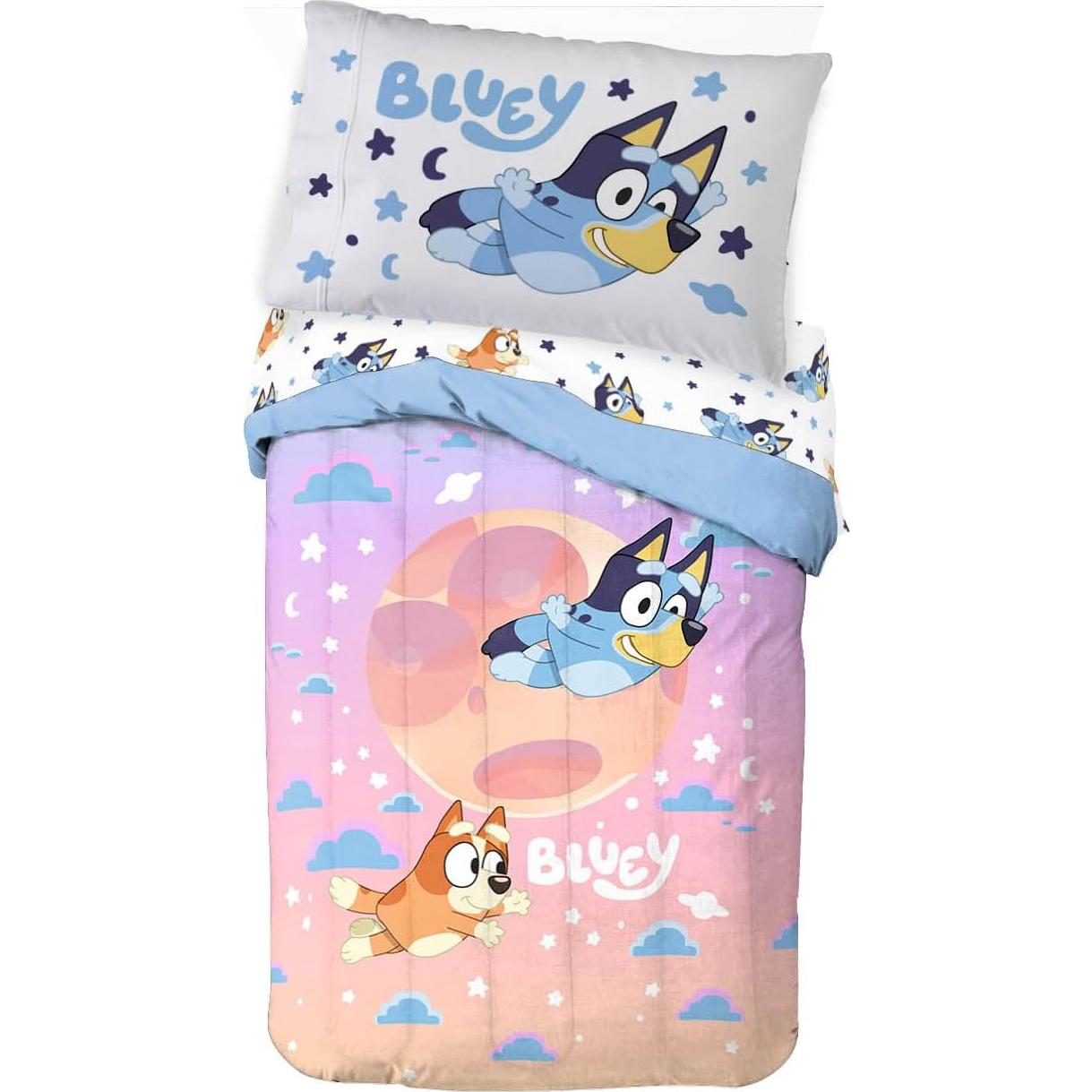Juego de Edredón Jay Franco Bluey 4 Piezas Microfibra