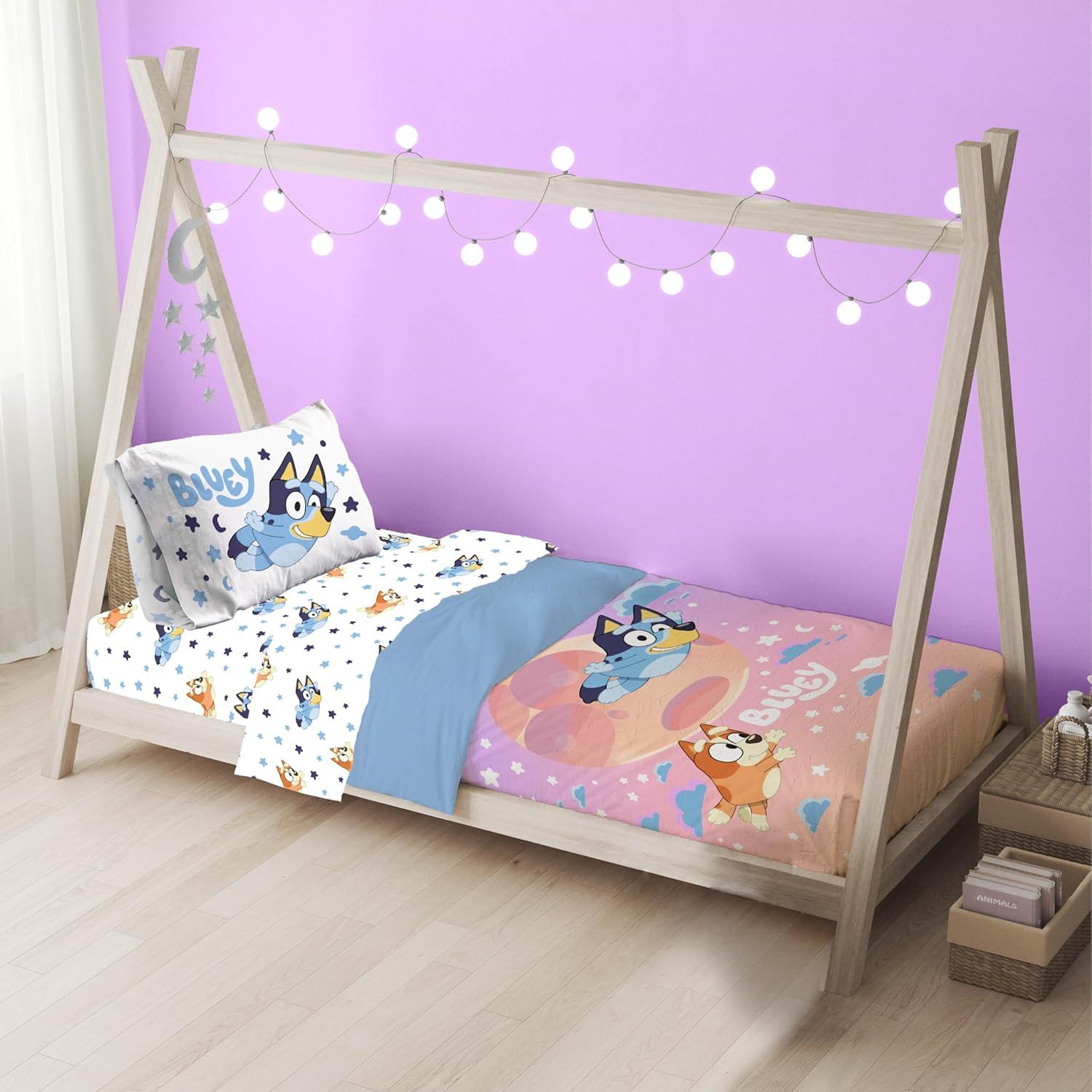 Juego de Edredón Jay Franco Bluey 4 Piezas Microfibra