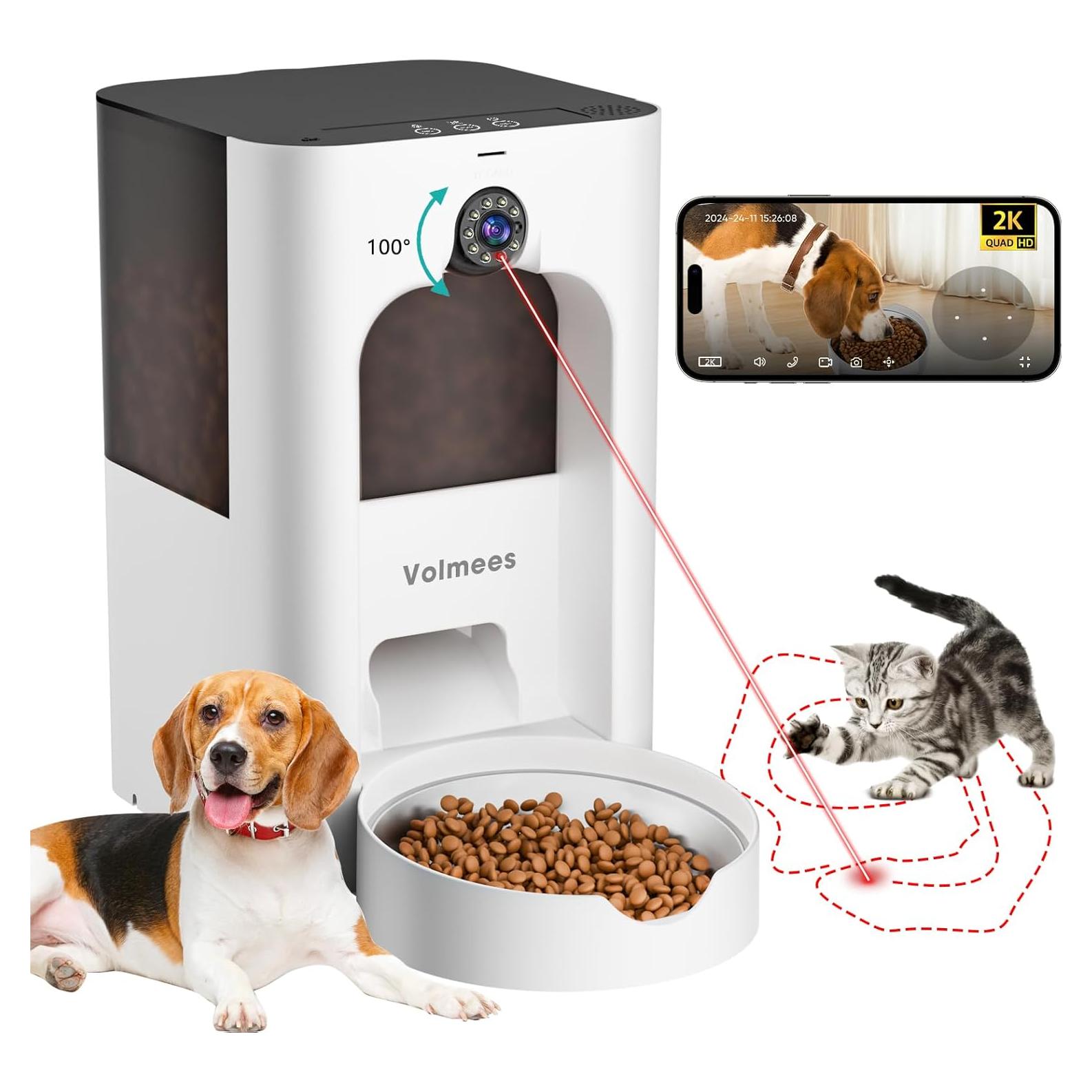 Comedero Automático Volmees para Gatos y Perros 4L WiFi