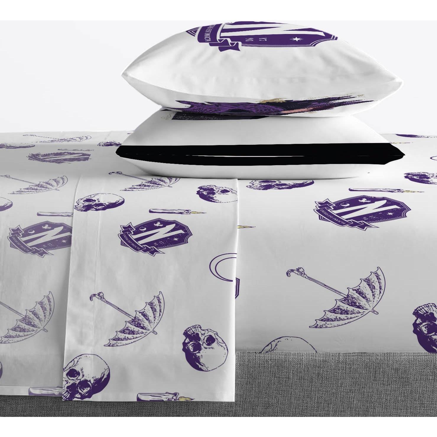 Juego de Edredón Jay Franco Wednesday Addams Queen 7 Piezas