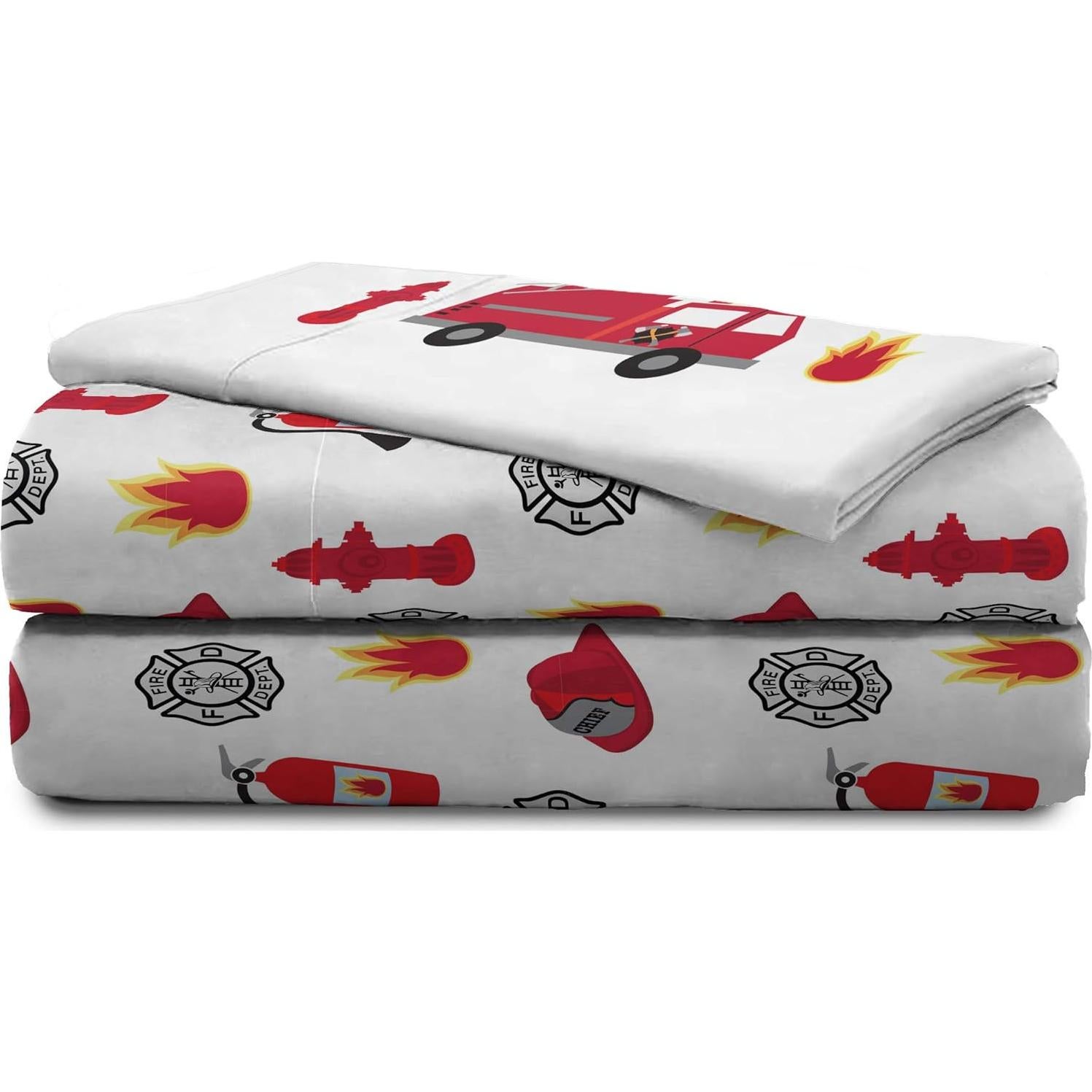 Juego de cama Jay Franco 4 piezas Camión de bomberos