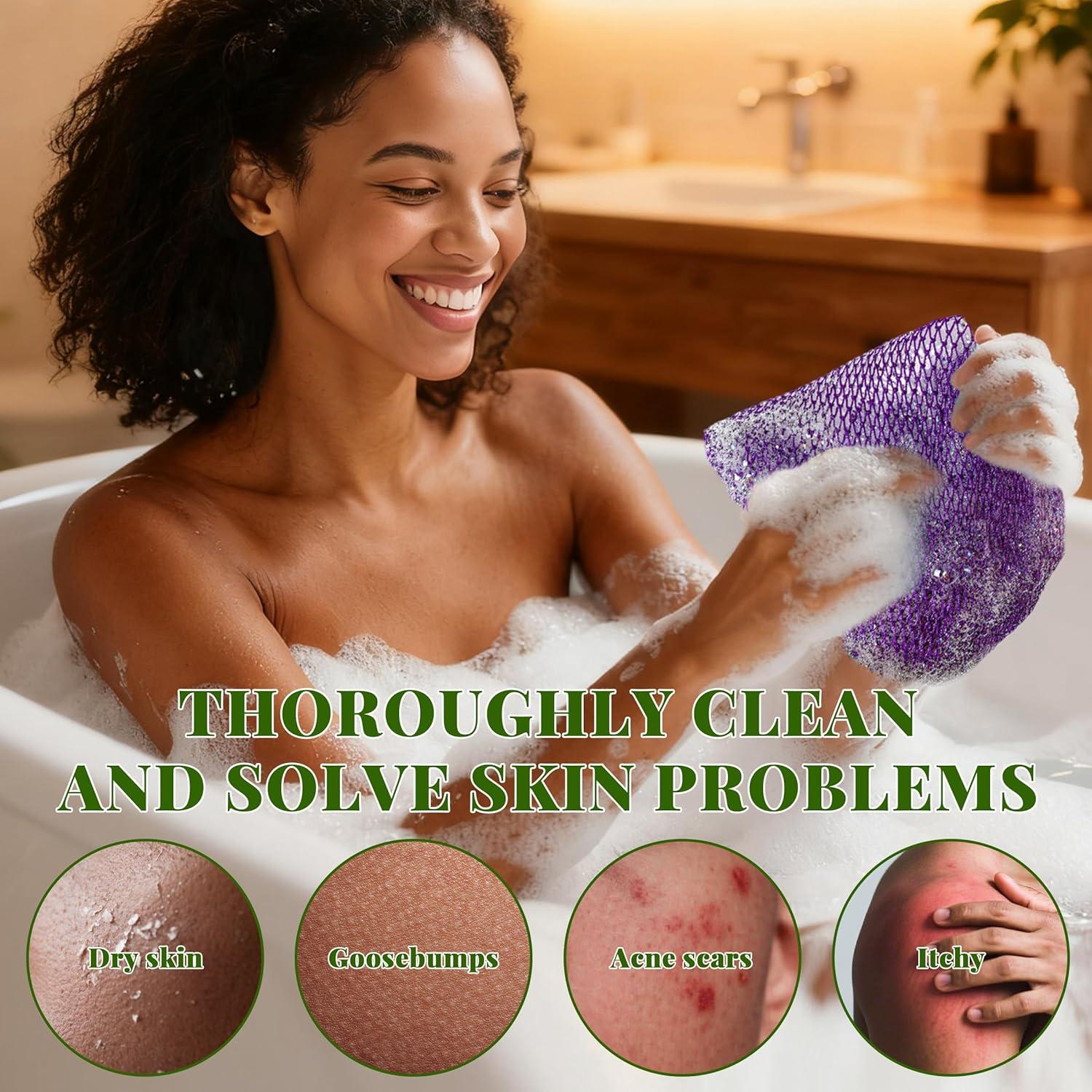 Esponja de Red Africana BHYTAKI - 3 Piezas Exfoliantes