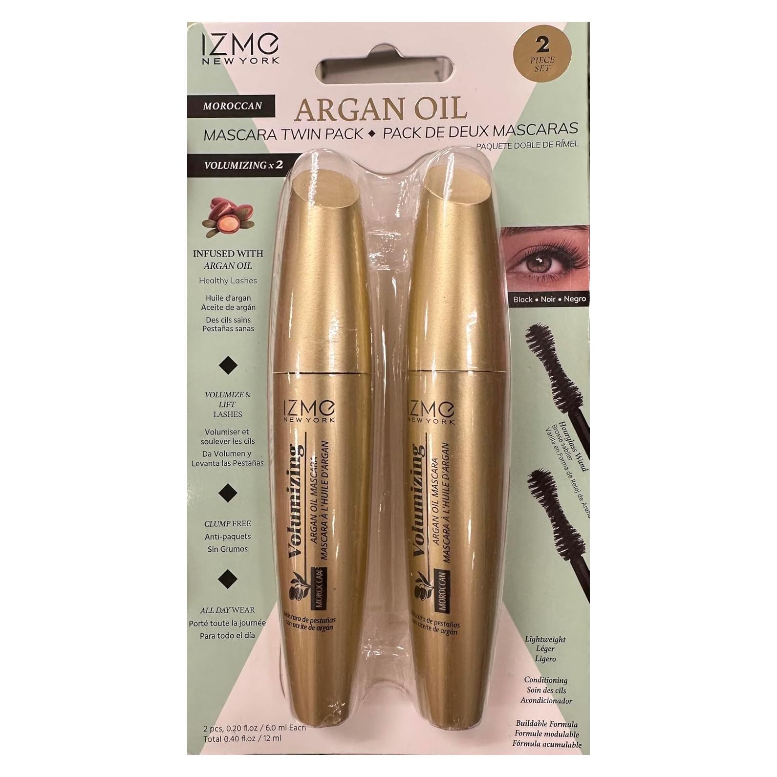 Máscara Voluminizadora de Pestañas IZME con Aceite de Argán - Pack de 2
