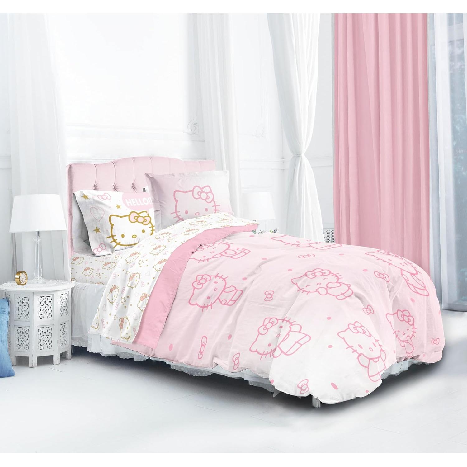 Juego de Edredón Jay Franco Hello Kitty Reina - 7 Piezas