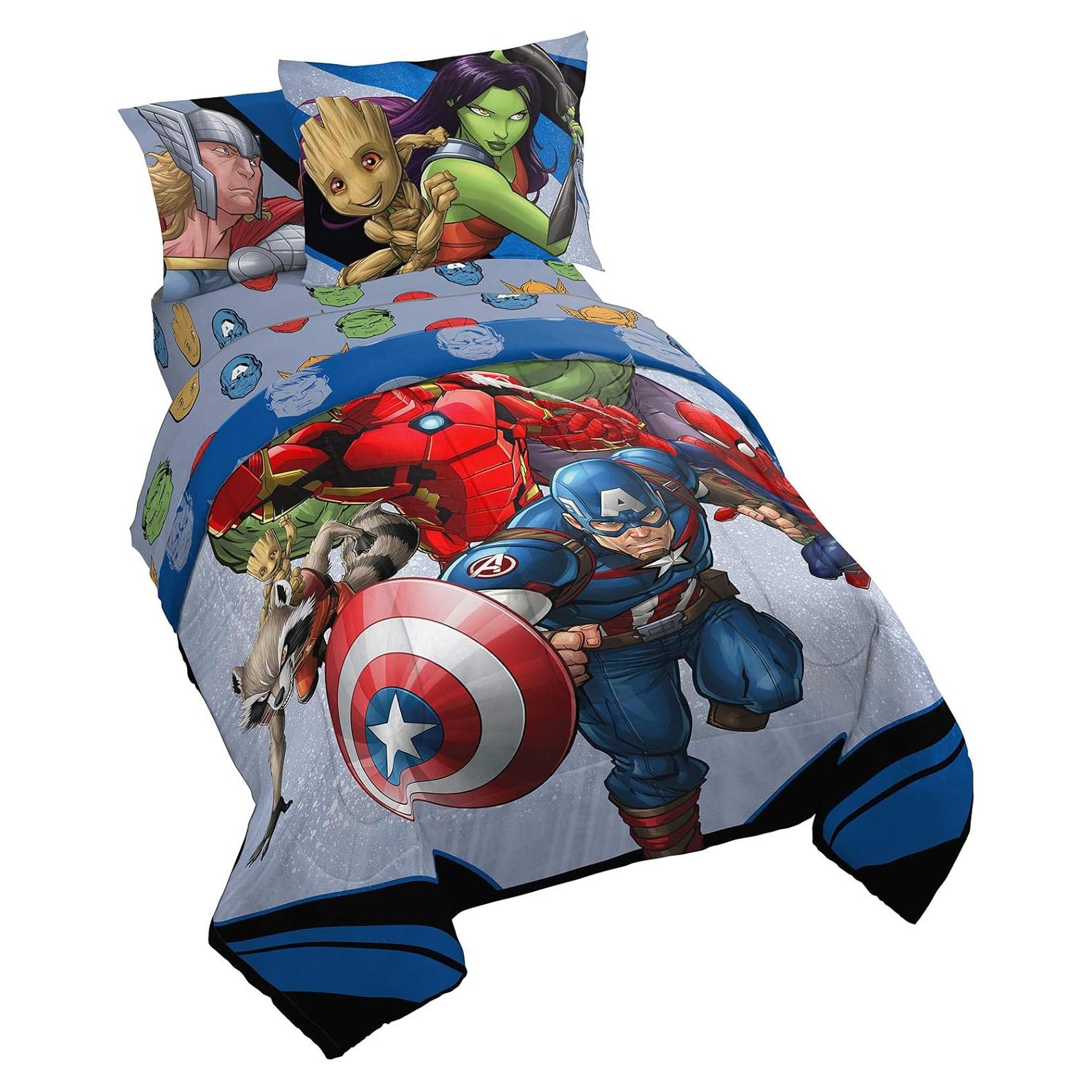 Juego de Cama Twin Avengers Jay Franco 5 Piezas Microfibra